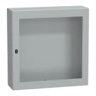 SCHNEIDER ELECTRIC - Cassetta in acciaio montata a parete, PanelSeT S3D, porta trasparente, senza piastra di montaggio, 1000x1000x300 mm, IP66, IK08