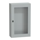 SCHNEIDER ELECTRIC - Cassetta in acciaio montata a parete, PanelSeT S3D, porta trasparente, senza piastra di montaggio, 1000x600x250mm, IP66, IK08 NSYS3D10625T