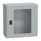 SCHNEIDER ELECTRIC - Cassetta in acciaio montata a parete, PanelSeT S3D, porta trasparente, senza piastra di montaggio, 400x400x200mm, IP66, IK08 NSYS3D4420T