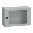 SCHNEIDER ELECTRIC - Cassetta in acciaio montata a parete, PanelSeT S3D, porta trasparente, senza piastra di montaggio, 400x600x250mm, IP66, IK08