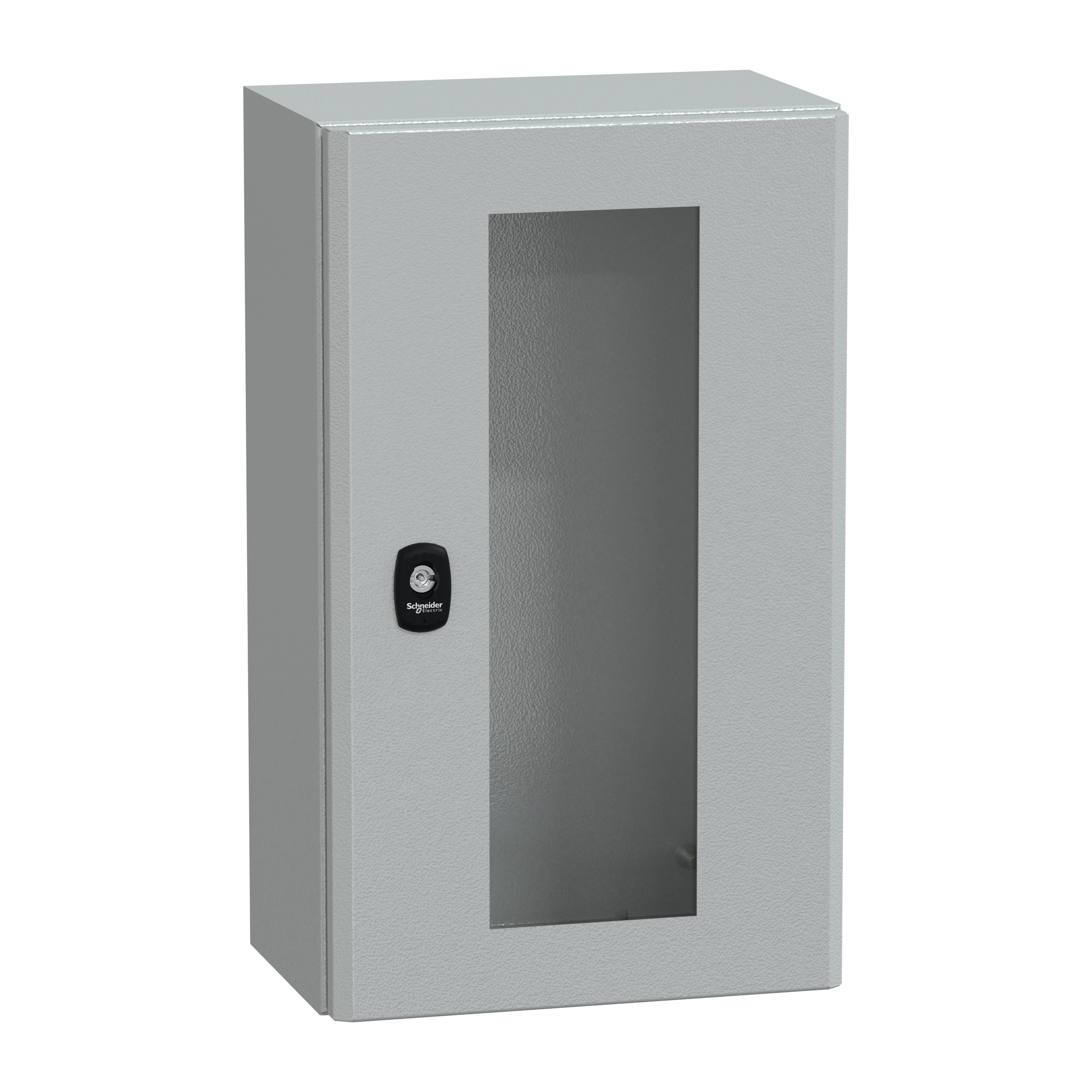 SCHNEIDER ELECTRIC - Cassetta in acciaio montata a parete, PanelSeT S3D, porta trasparente, senza piastra di montaggio, 500x300x200mm, IP66, IK08 NSYS3D5320T