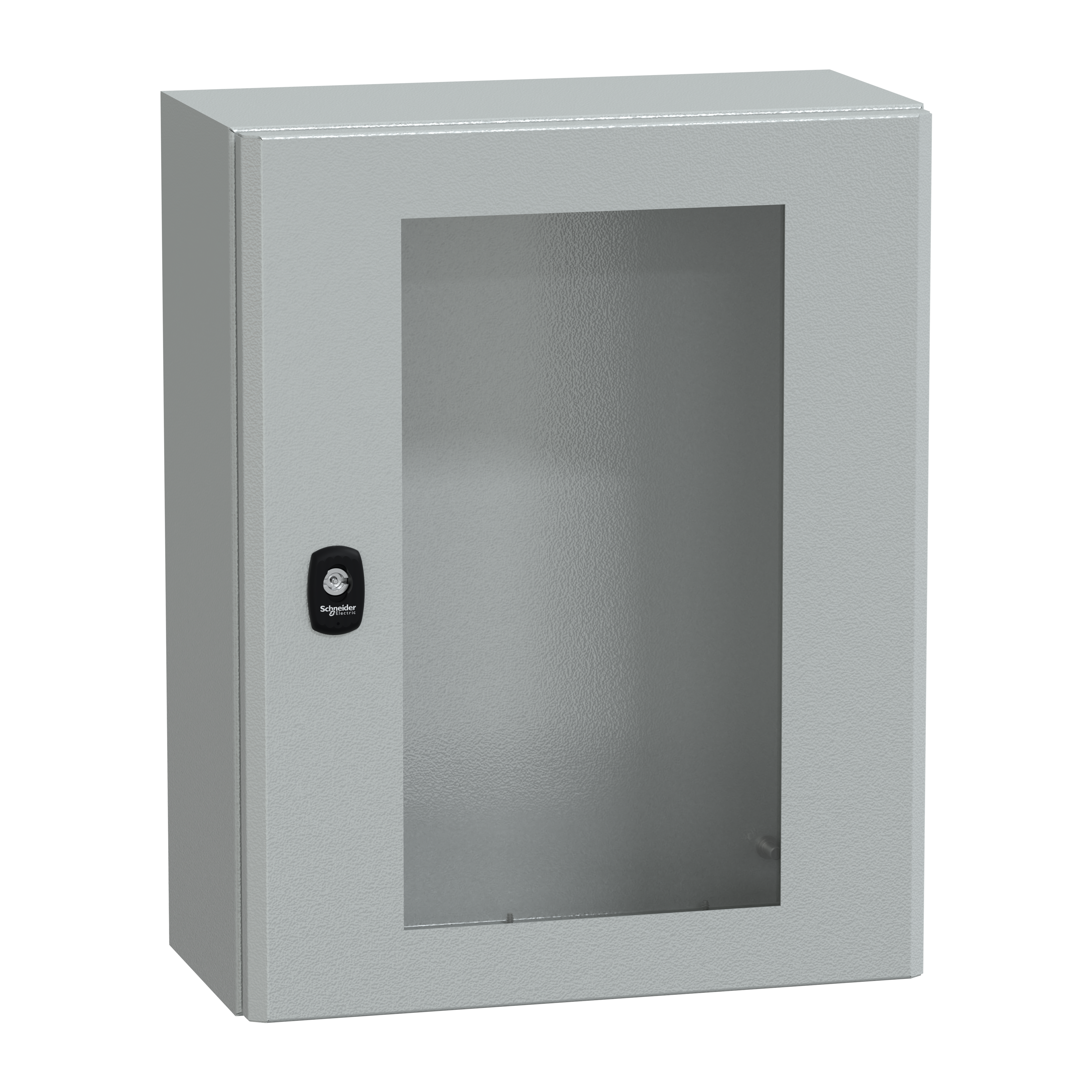 SCHNEIDER ELECTRIC - Cassetta in acciaio montata a parete, PanelSeT S3D, porta trasparente, senza piastra di montaggio, 500x400x200mm, IP66, IK08 NSYS3D5420T