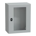 SCHNEIDER ELECTRIC - Cassetta in acciaio montata a parete, PanelSeT S3D, porta trasparente, senza piastra di montaggio, 500x400x250mm, IP66, IK08 NSYS3D5425T