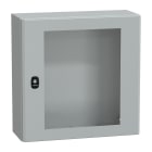 SCHNEIDER ELECTRIC - Cassetta in acciaio montata a parete, PanelSeT S3D, porta trasparente, senza piastra di montaggio, 500x500x200mm, IP66, IK08