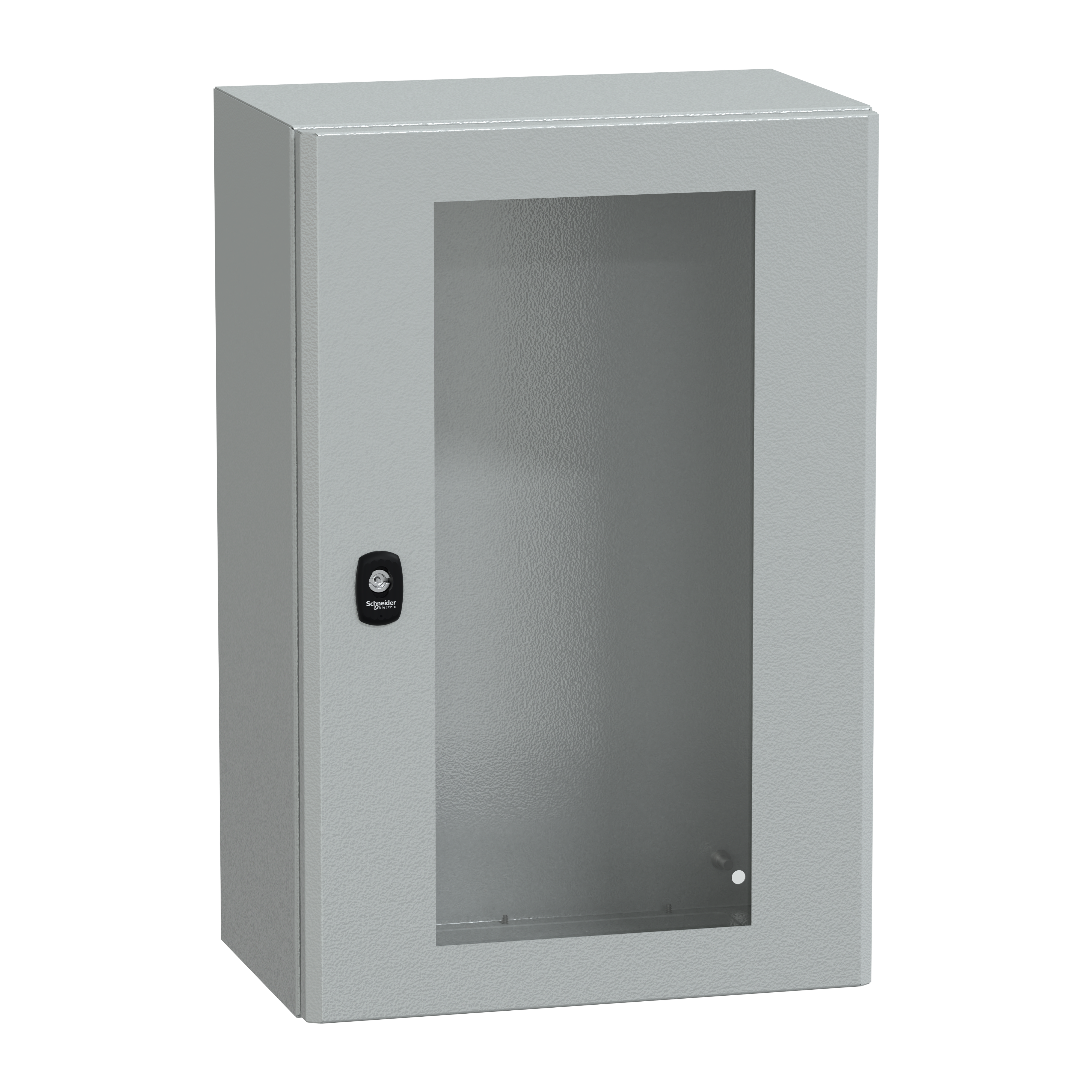 SCHNEIDER ELECTRIC - Cassetta in acciaio montata a parete, PanelSeT S3D, porta trasparente, senza piastra di montaggio, 600x400x250mm, IP66, IK08 NSYS3D6425T