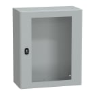 SCHNEIDER ELECTRIC - Cassetta in acciaio montata a parete, PanelSeT S3D, porta trasparente, senza piastra di montaggio, 600x500x250mm, IP66, IK08