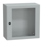 SCHNEIDER ELECTRIC - Cassetta in acciaio montata a parete, PanelSeT S3D, porta trasparente, senza piastra di montaggio, 600x600x300mm, IP66, IK08