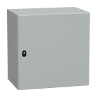 SCHNEIDER ELECTRIC - Cassetta in acciaio montata a parete, PanelSeT S3D, porta piena, con piastra di montaggio, 600x600x400mm, IP66, IK10