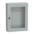 SCHNEIDER ELECTRIC - Cassetta in acciaio montata a parete, PanelSeT S3D, porta trasparente, senza piastra di montaggio, 800x600x200mm, IP66, IK08