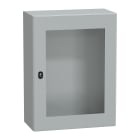 SCHNEIDER ELECTRIC - Cassetta in acciaio montata a parete, PanelSeT S3D, porta trasparente, senza piastra di montaggio, 800x600x300mm, IP66, IK08 NSYS3D8630T
