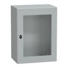 SCHNEIDER ELECTRIC - Cassetta in acciaio montata a parete, PanelSeT S3D, porta trasparente, senza piastra di montaggio, 800x600x400mm, IP66, IK08