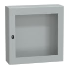 SCHNEIDER ELECTRIC - Cassetta in acciaio montata a parete, PanelSeT S3D, porta trasparente, senza piastra di montaggio, 800x800x250mm, IP66, IK08