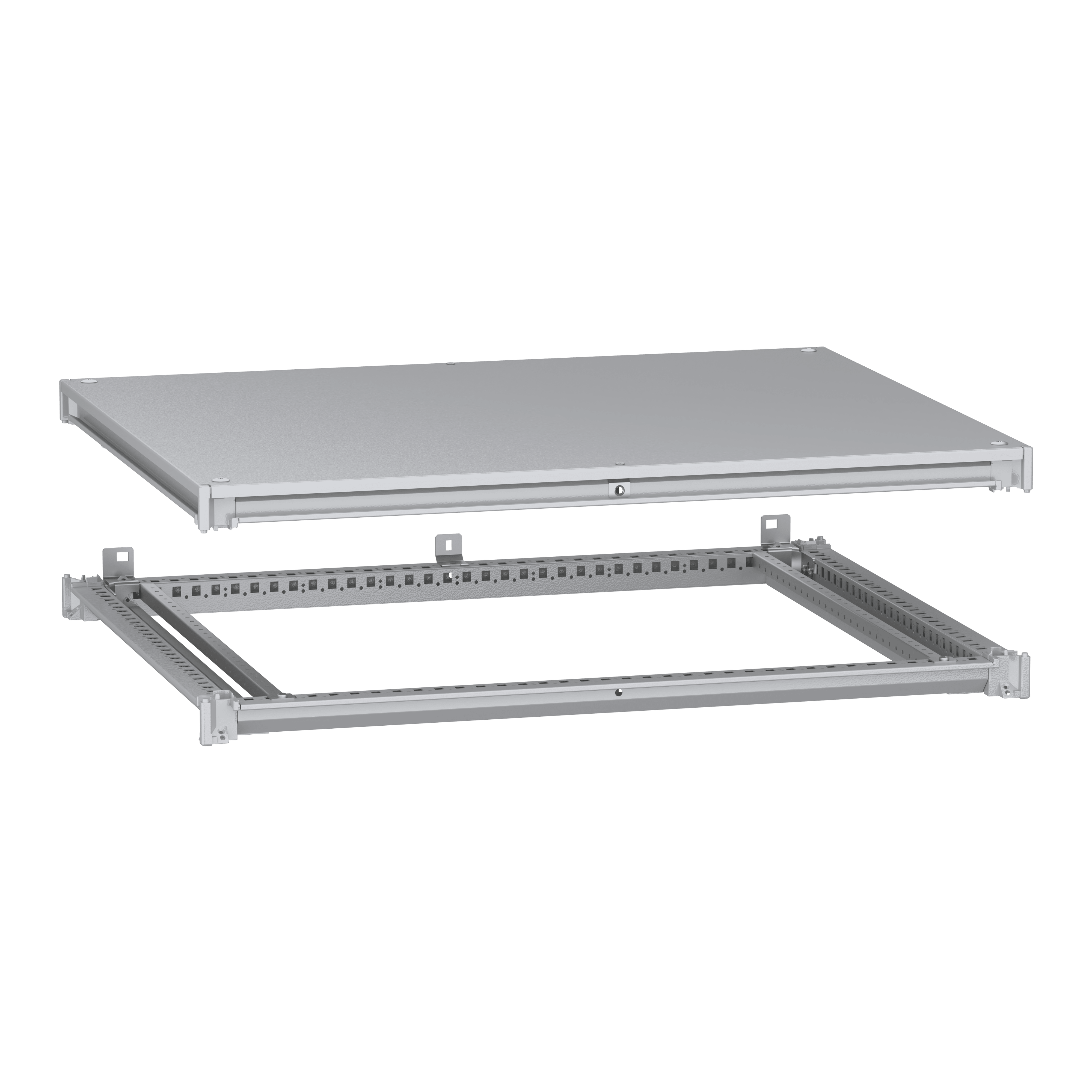 SCHNEIDER ELECTRIC - Telaio inferiore e superiore, PanelSeT SFN, per armadio elettrico L1000 P800mm, tetto incluso