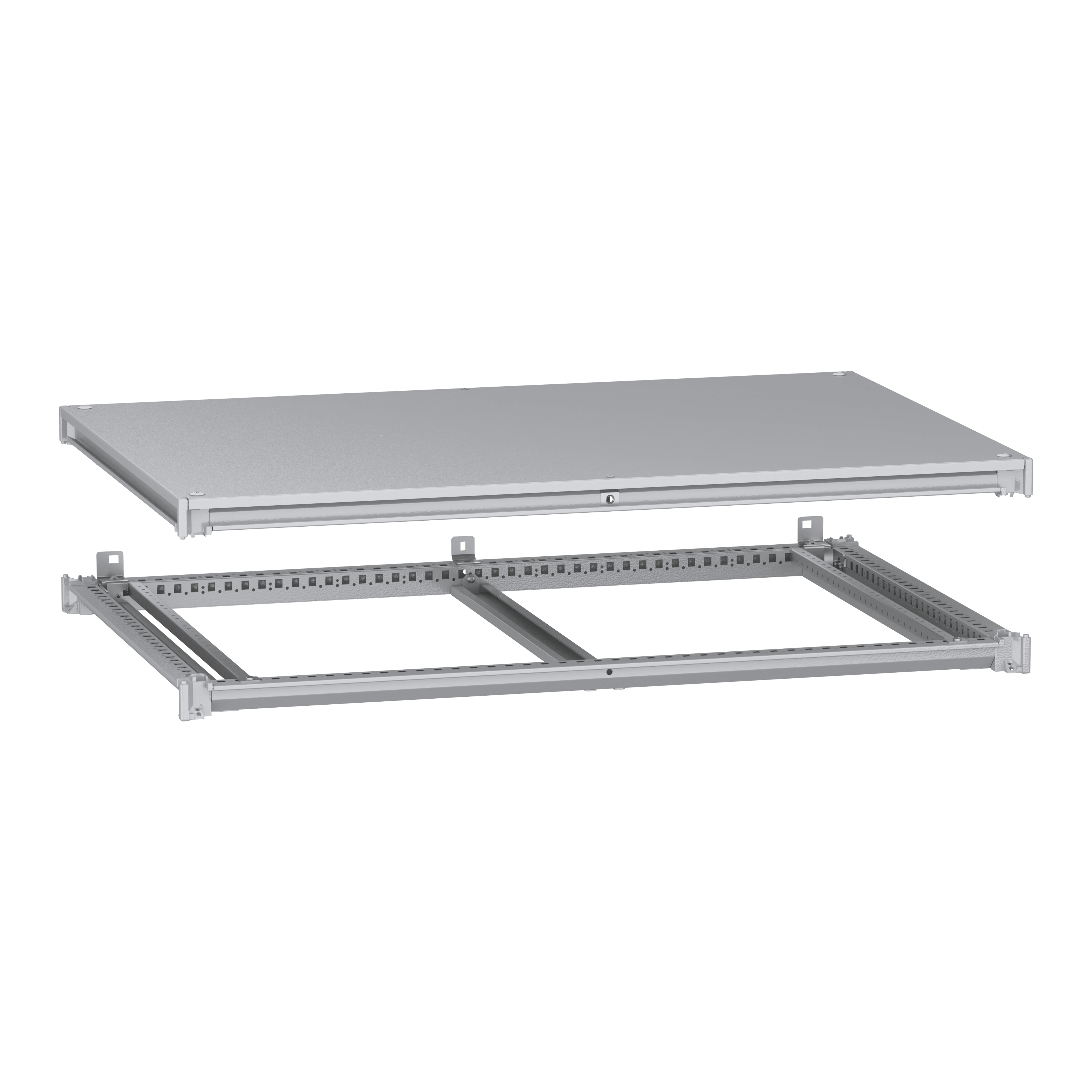 SCHNEIDER ELECTRIC - Telaio inferiore e superiore, PanelSeT SFN, per armadio elettrico L1200 P800mm, tetto incluso