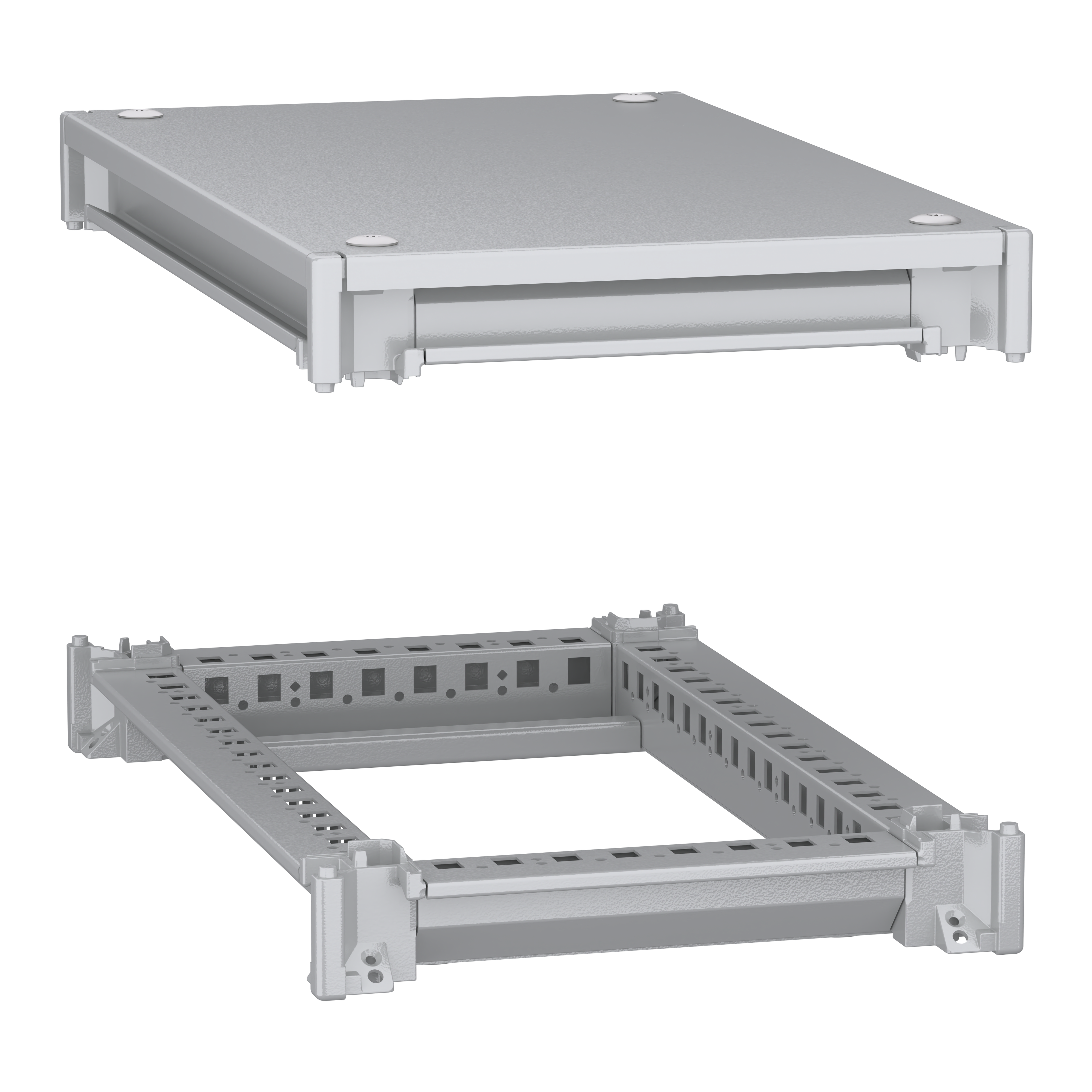SCHNEIDER ELECTRIC - Telaio inferiore e superiore, PanelSeT SFN, per armadio elettrico L 300 P500 mm, tetto incluso