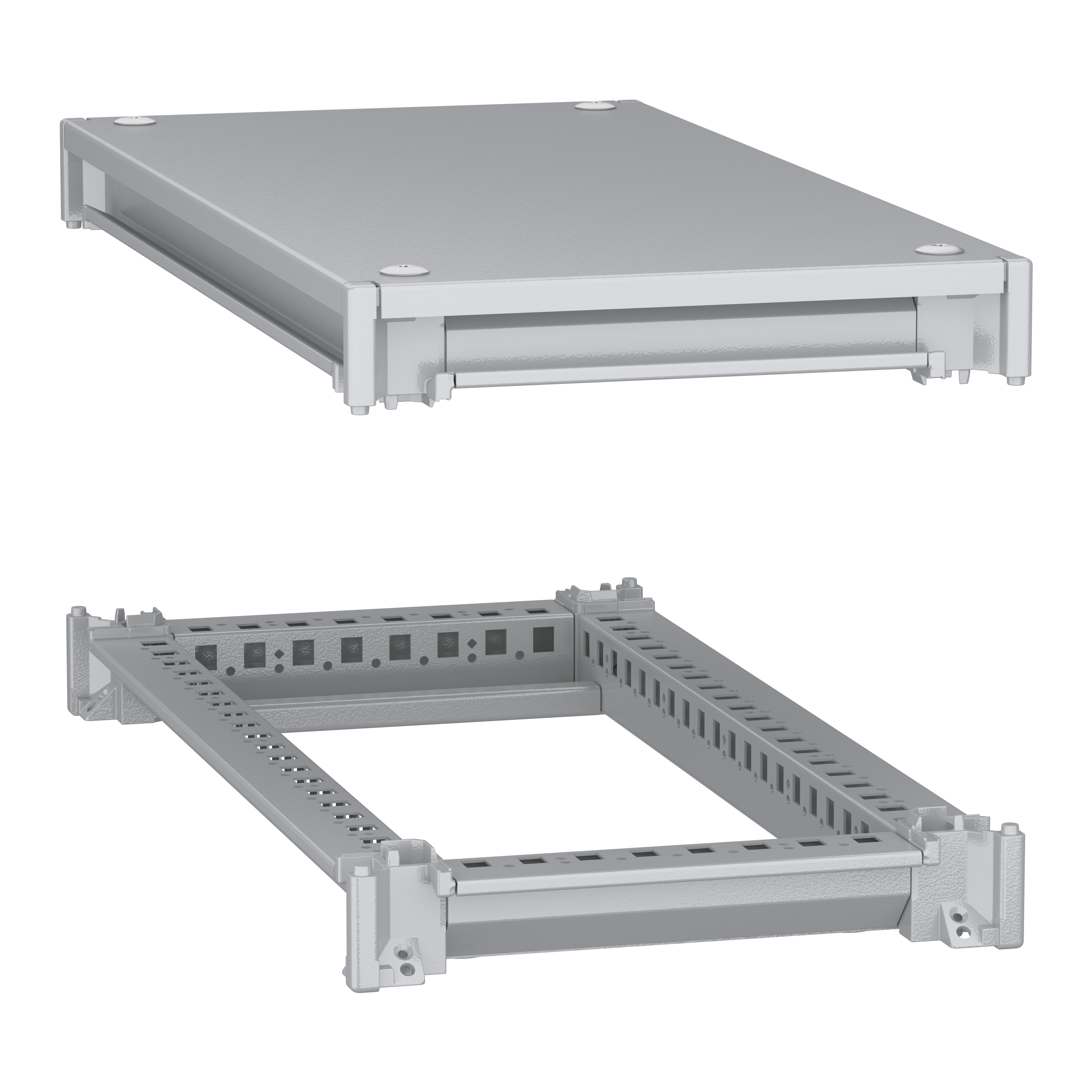 SCHNEIDER ELECTRIC - Telaio inferiore e superiore, PanelSeT SFN, per armadio elettrico L 300 P600mm, tetto incluso