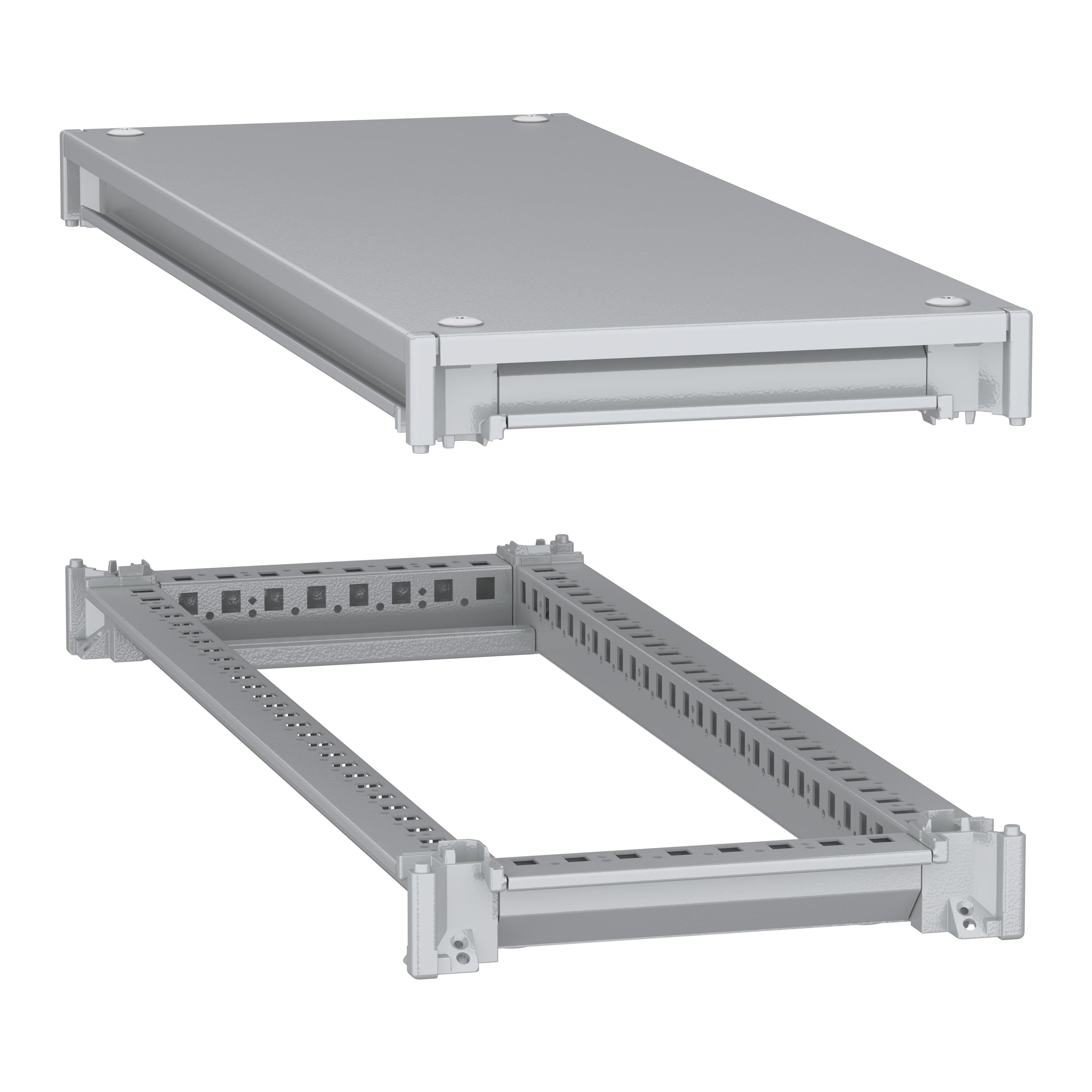 SCHNEIDER ELECTRIC - Telaio inferiore e superiore, PanelSeT SFN, per armadio elettrico L 300 P800mm, tetto incluso
