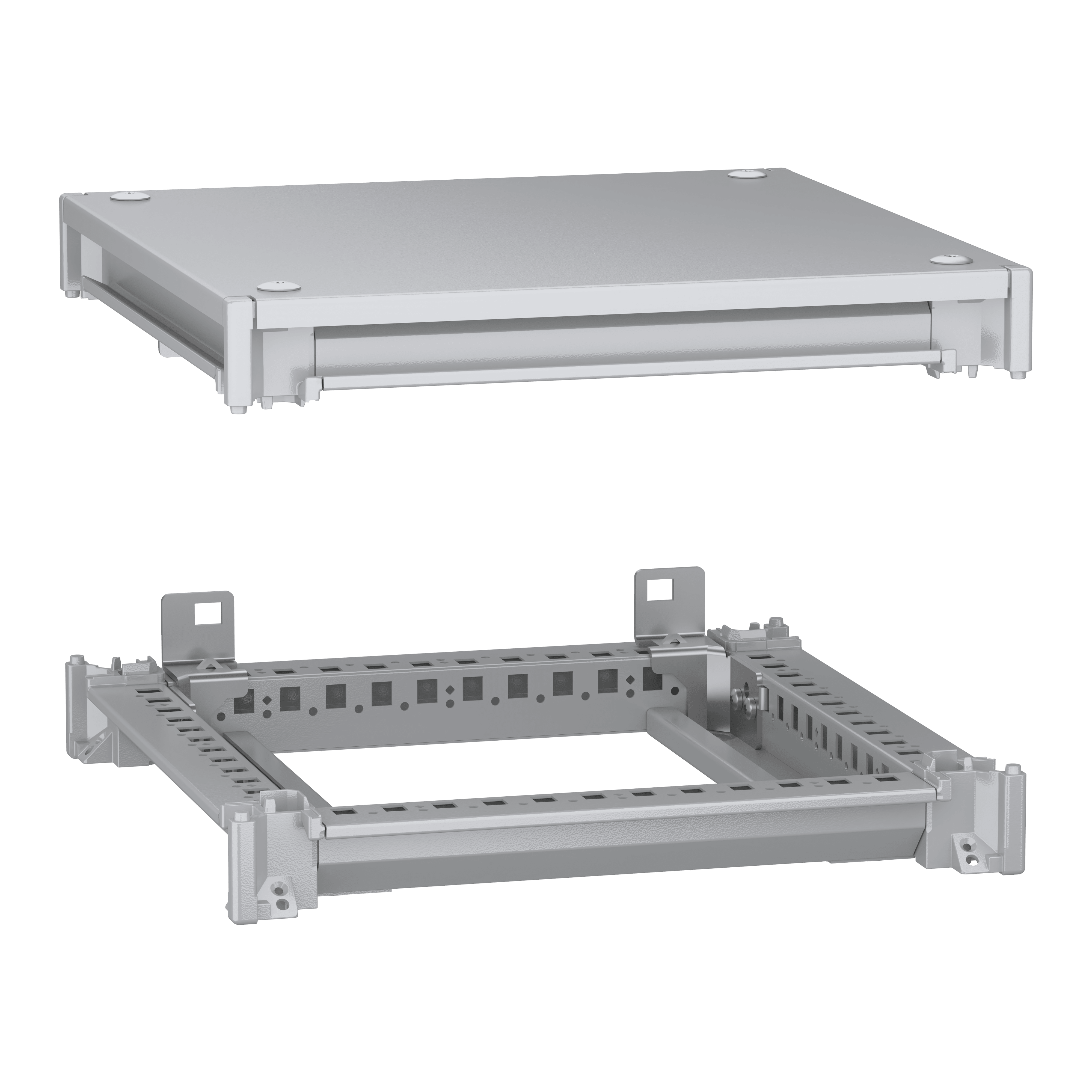 SCHNEIDER ELECTRIC - Telaio inferiore e superiore, PanelSeT SFN, per armadio elettrico L400 P400mm, tetto incluso