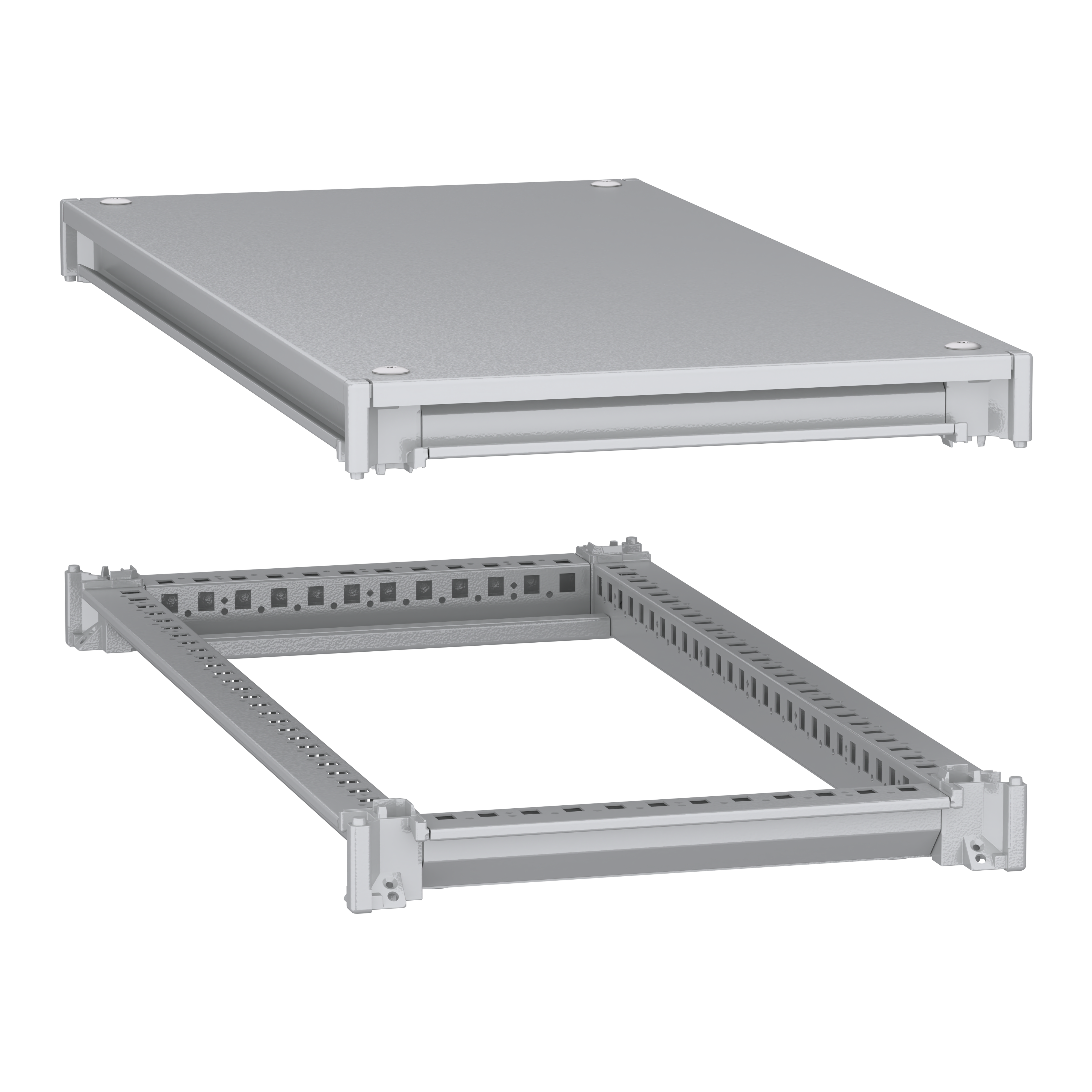SCHNEIDER ELECTRIC - Telaio inferiore e superiore, PanelSeT SFN, per armadio elettrico L400 P800mm, tetto incluso