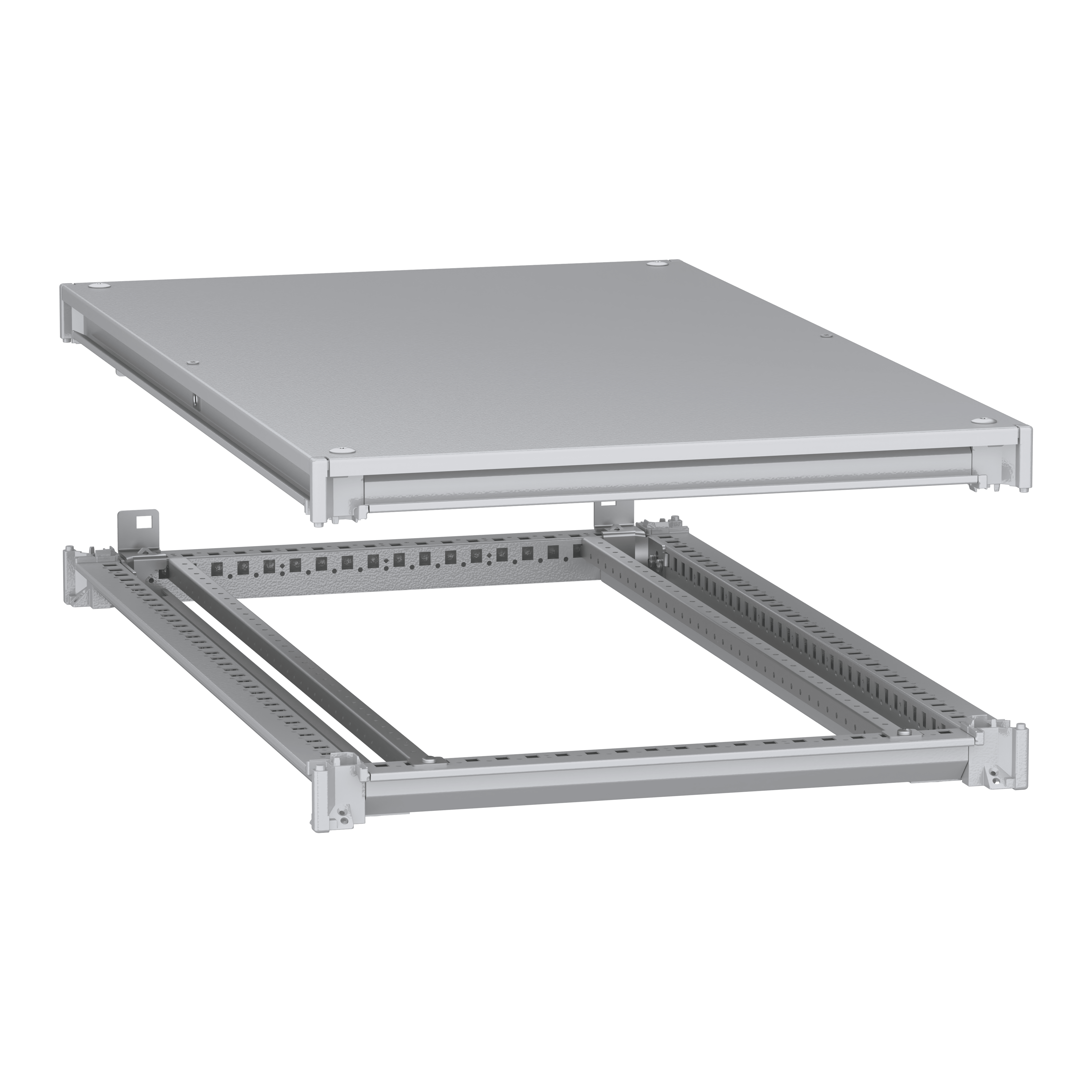 SCHNEIDER ELECTRIC - Telaio inferiore e superiore, PanelSeT SFN, per armadio elettrico L 600 P1000mm, tetto incluso