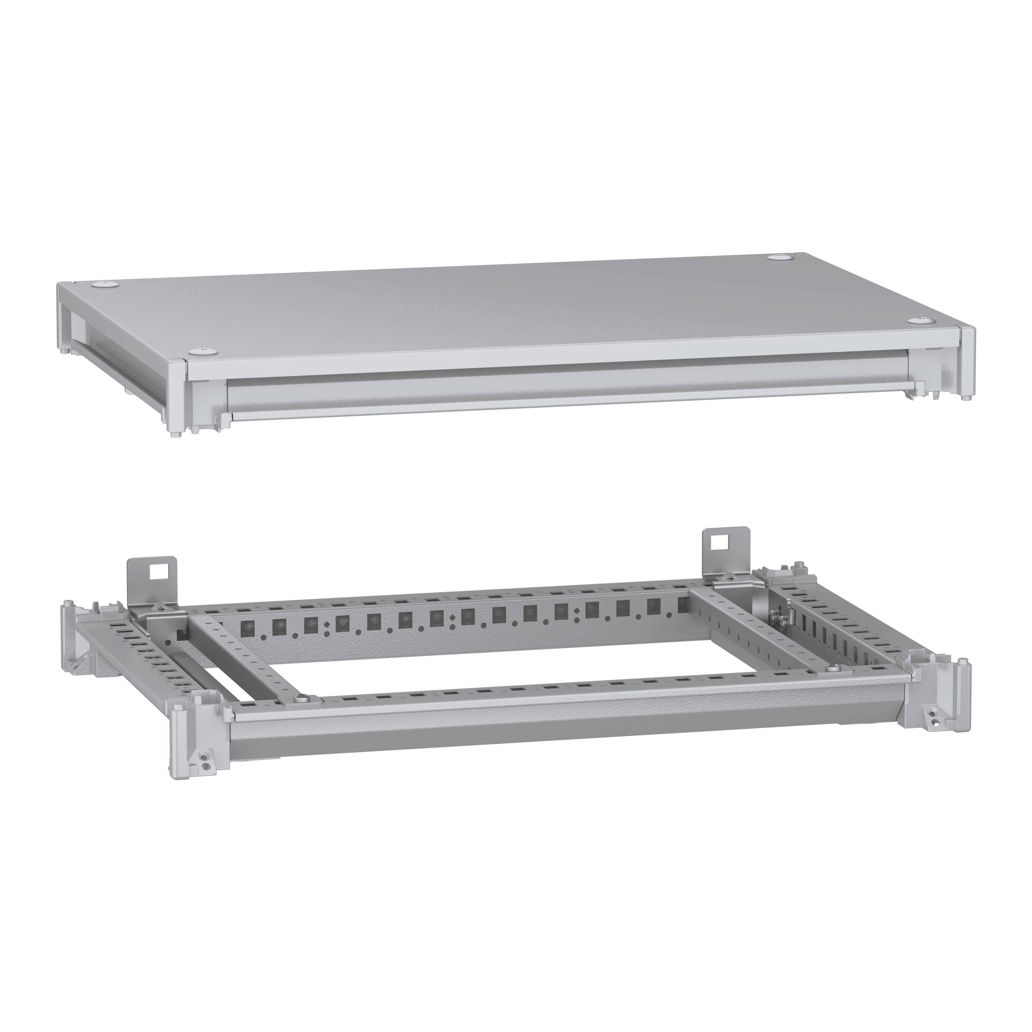SCHNEIDER ELECTRIC - Telaio inferiore e superiore, PanelSeT SFN, per armadio elettrico L 600 P400mm, tetto incluso