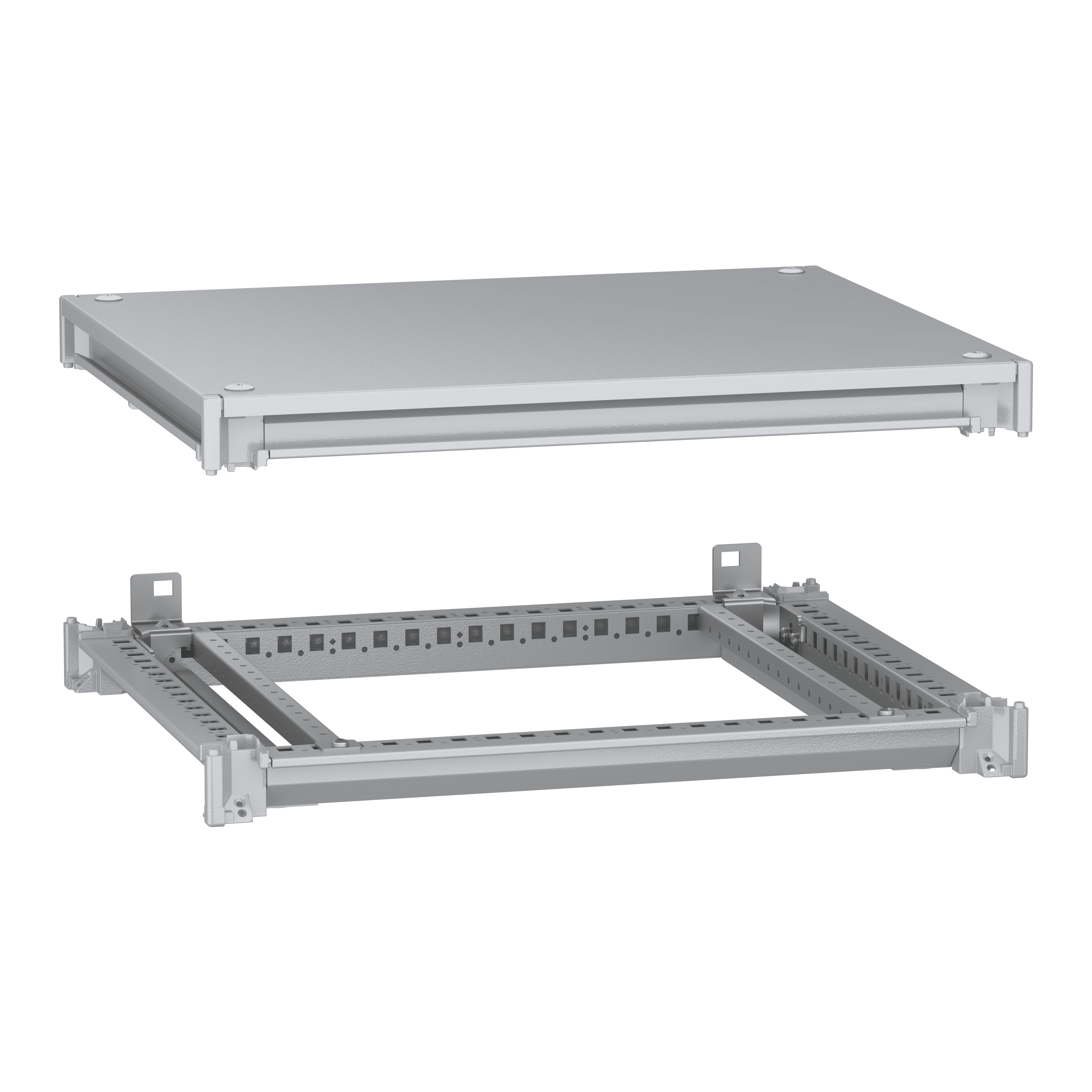 SCHNEIDER ELECTRIC - Telaio inferiore e superiore, PanelSeT SFN, per armadio elettrico L 600 P500 mm, tetto incluso