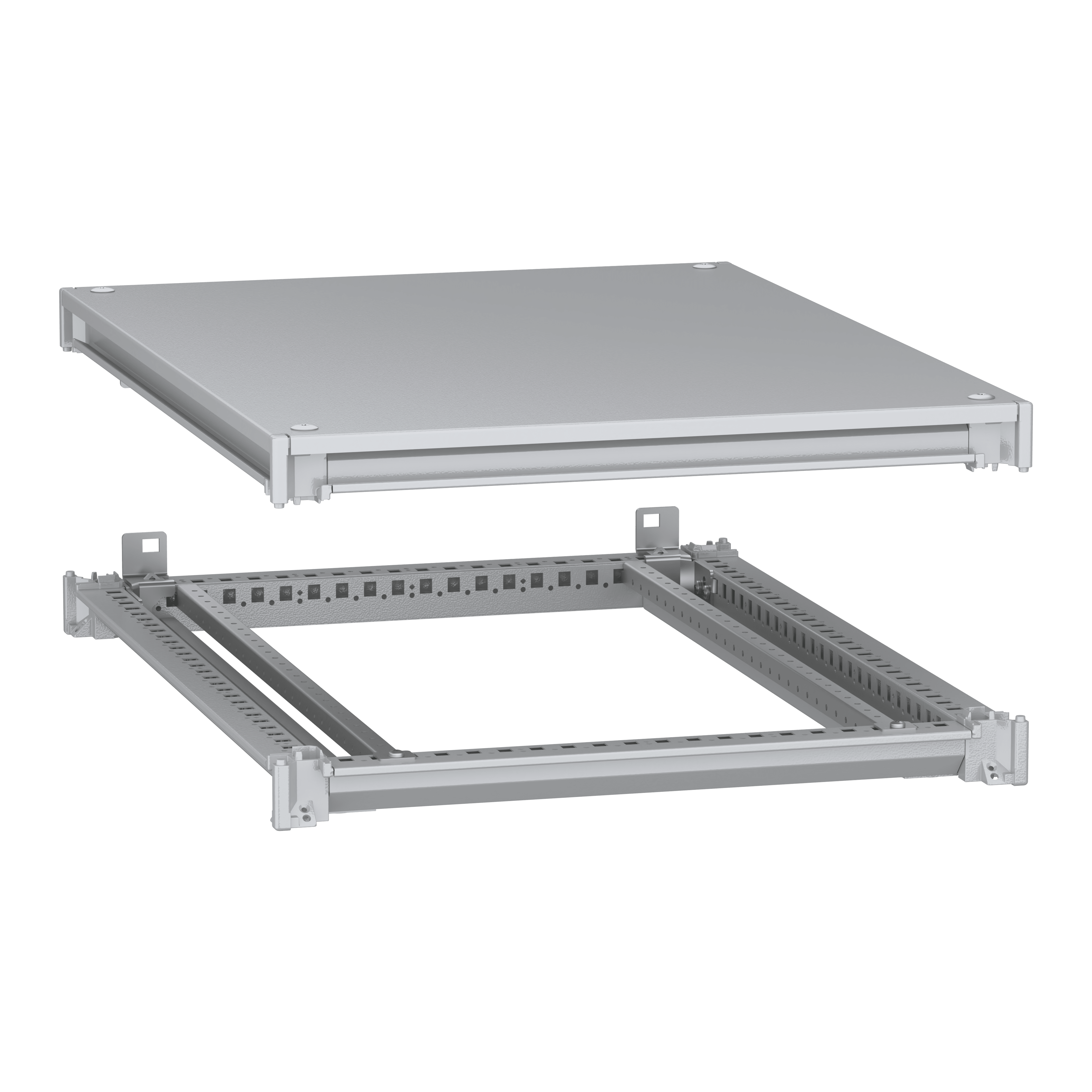 SCHNEIDER ELECTRIC - Telaio inferiore e superiore, PanelSeT SFN, per armadio elettrico L 600 P800mm, tetto incluso NSYSFNC68