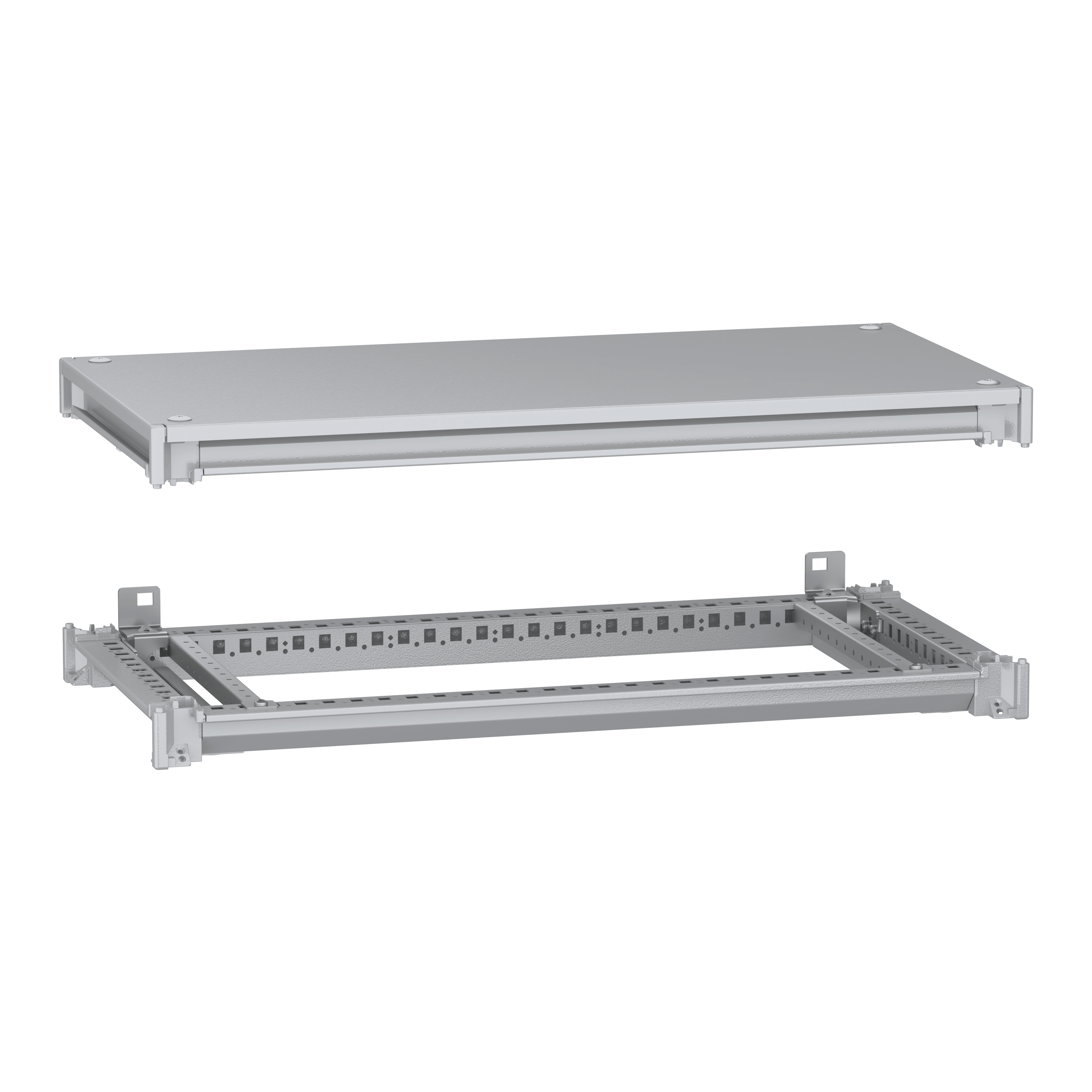 SCHNEIDER ELECTRIC - Telaio inferiore e superiore, PanelSeT SFN, per armadio elettrico L 800 P400mm, tetto incluso