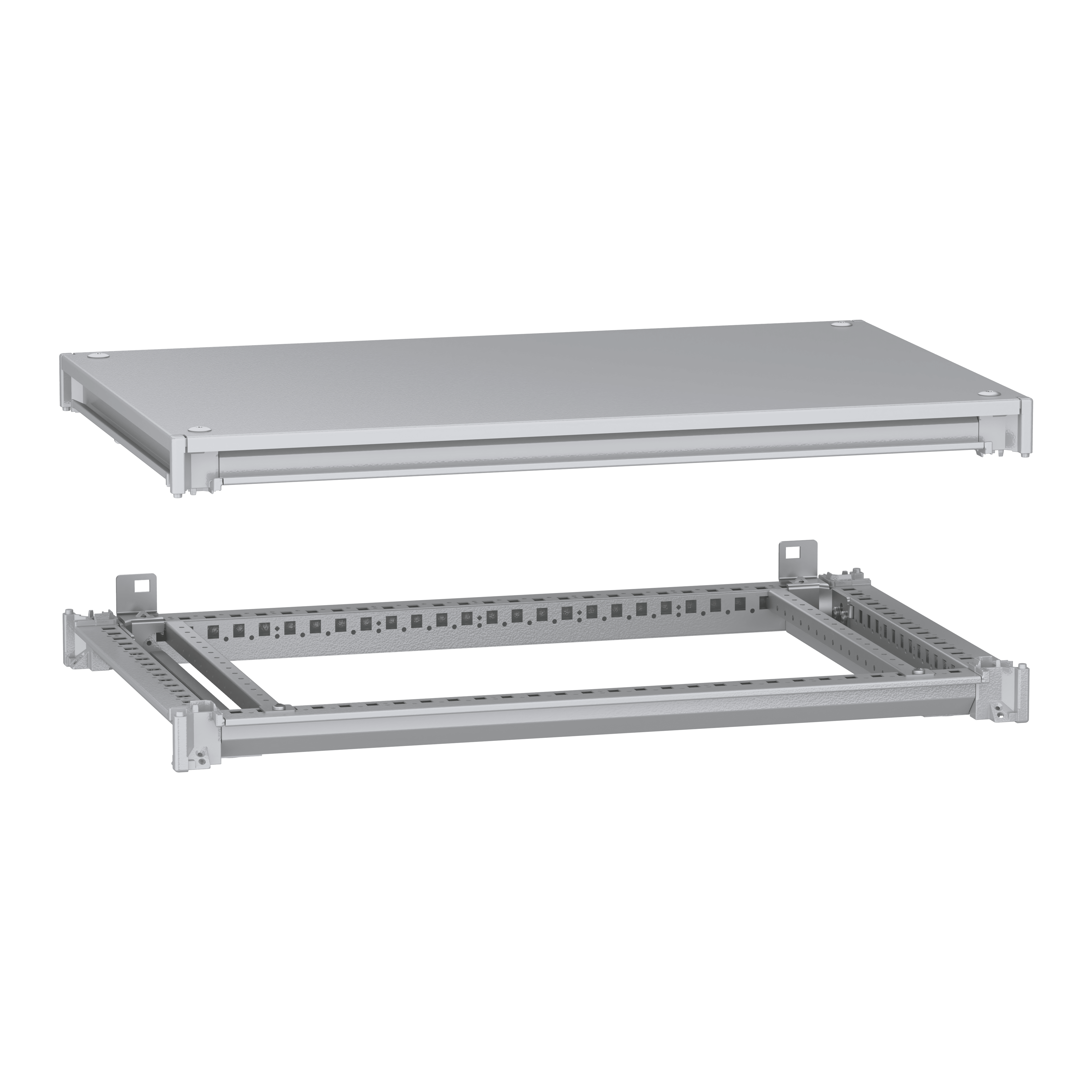 SCHNEIDER ELECTRIC - Telaio inferiore e superiore, PanelSeT SFN, per armadio elettrico L 800 P500 mm, tetto incluso