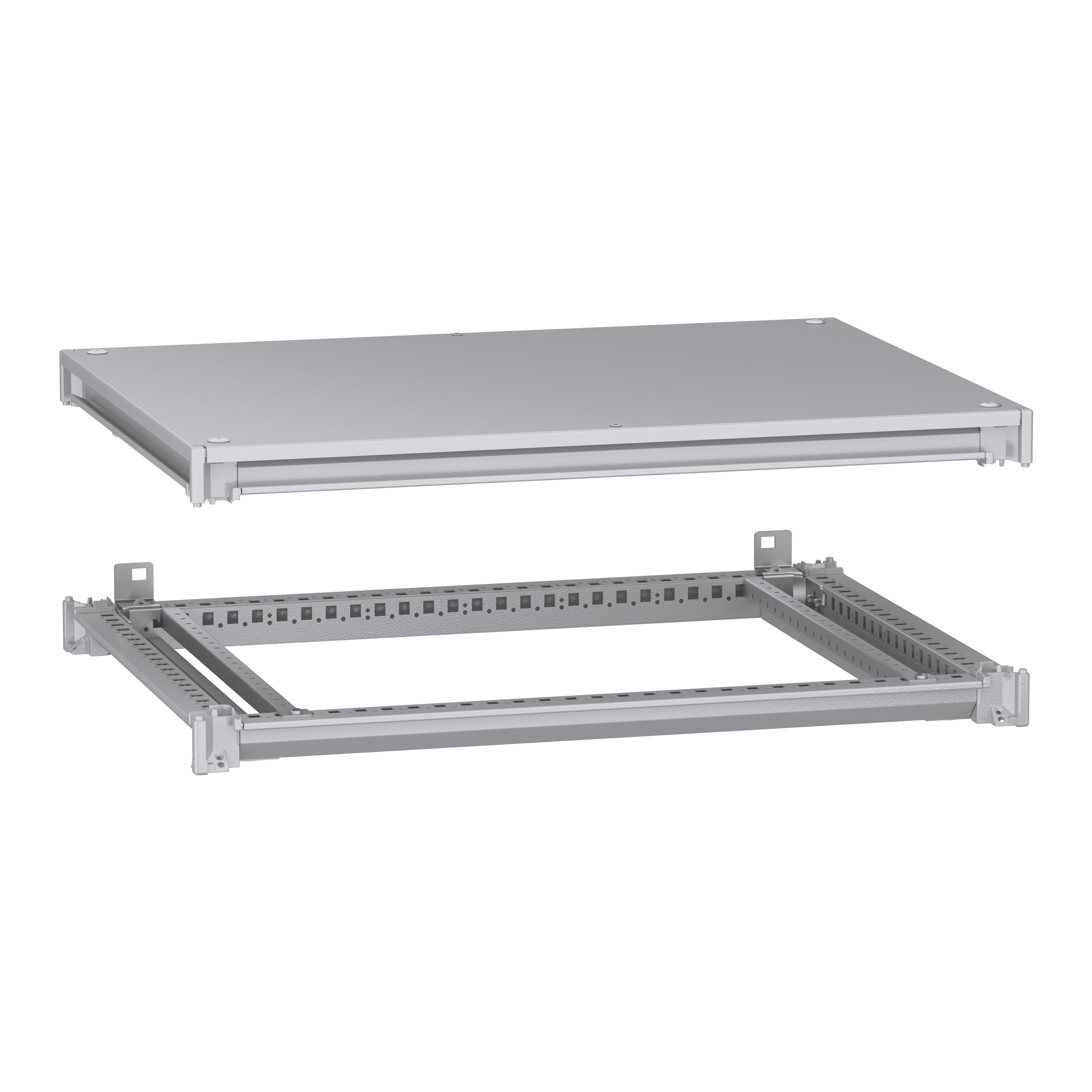 SCHNEIDER ELECTRIC - Telaio inferiore e superiore, PanelSeT SFN, per armadio elettrico L 800 P600mm, tetto incluso