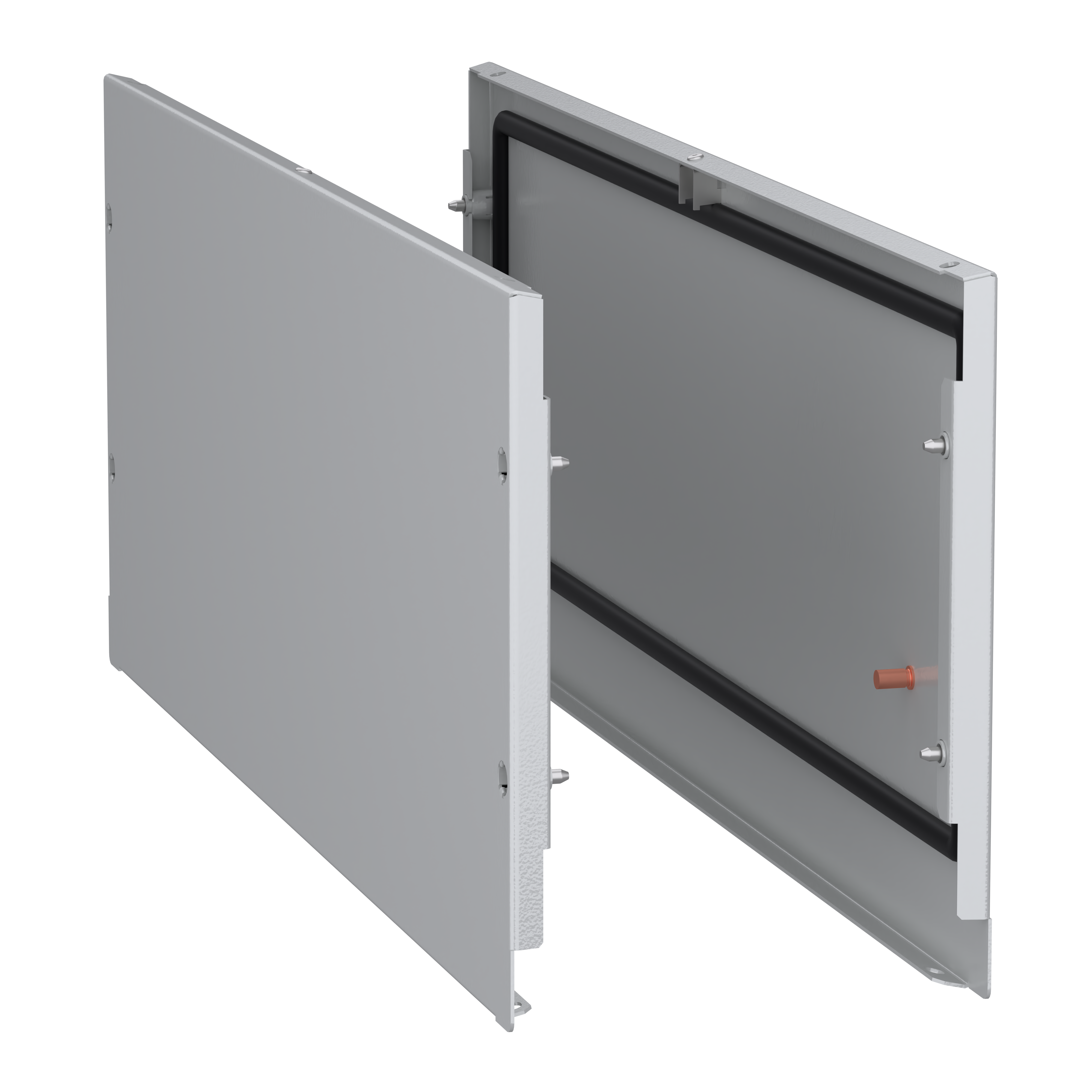 SCHNEIDER ELECTRIC - Pannelli laterali, PanelSeT SFN, per camera sbarre D800mm su quadro elettrico, RAL 7035, set di 2