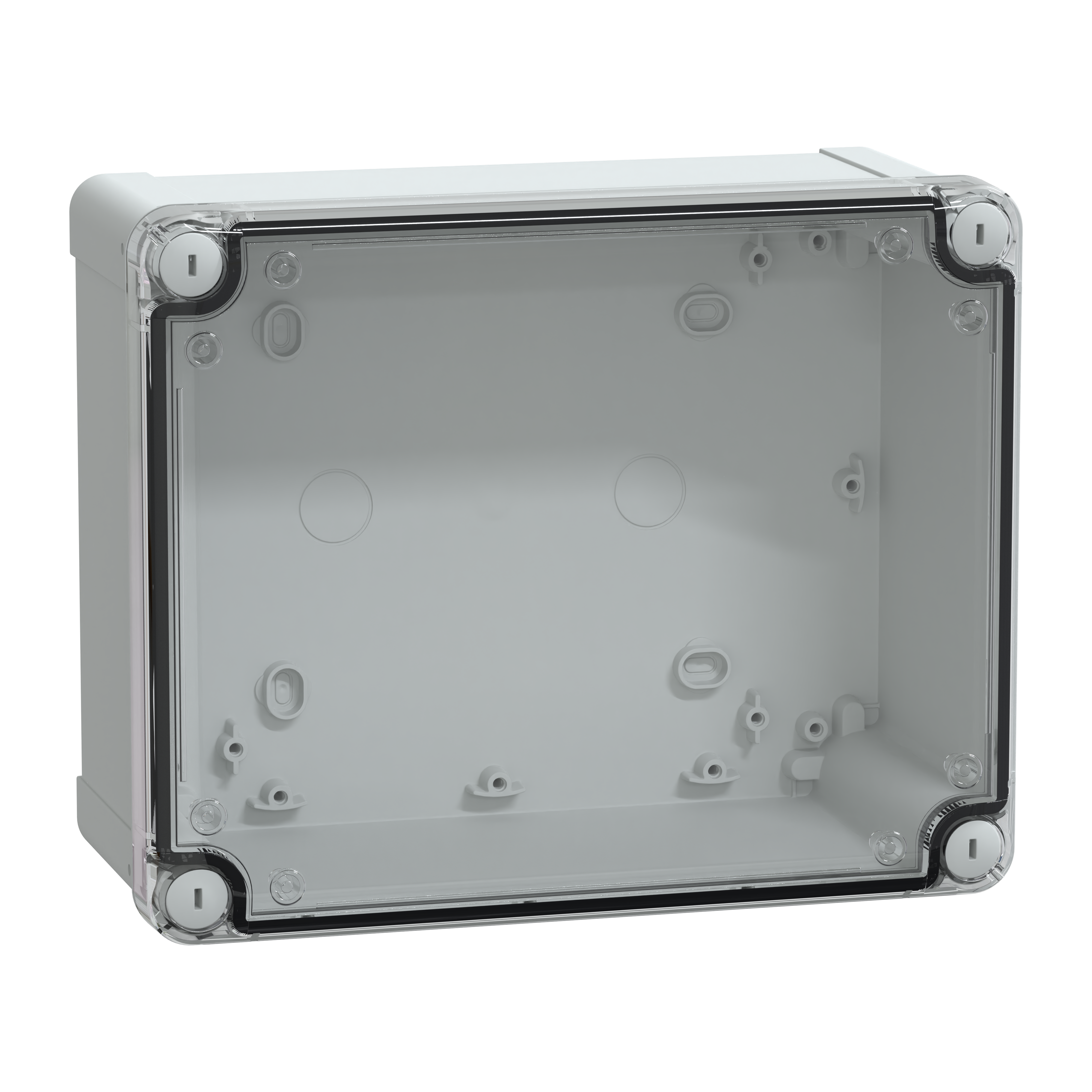 SCHNEIDER ELECTRIC - Contenitore in policarbonato PanelSeT TBP, UL, IP66, IK08, RAL 7035, A241xL192xP105 con coperchio trasparente H40