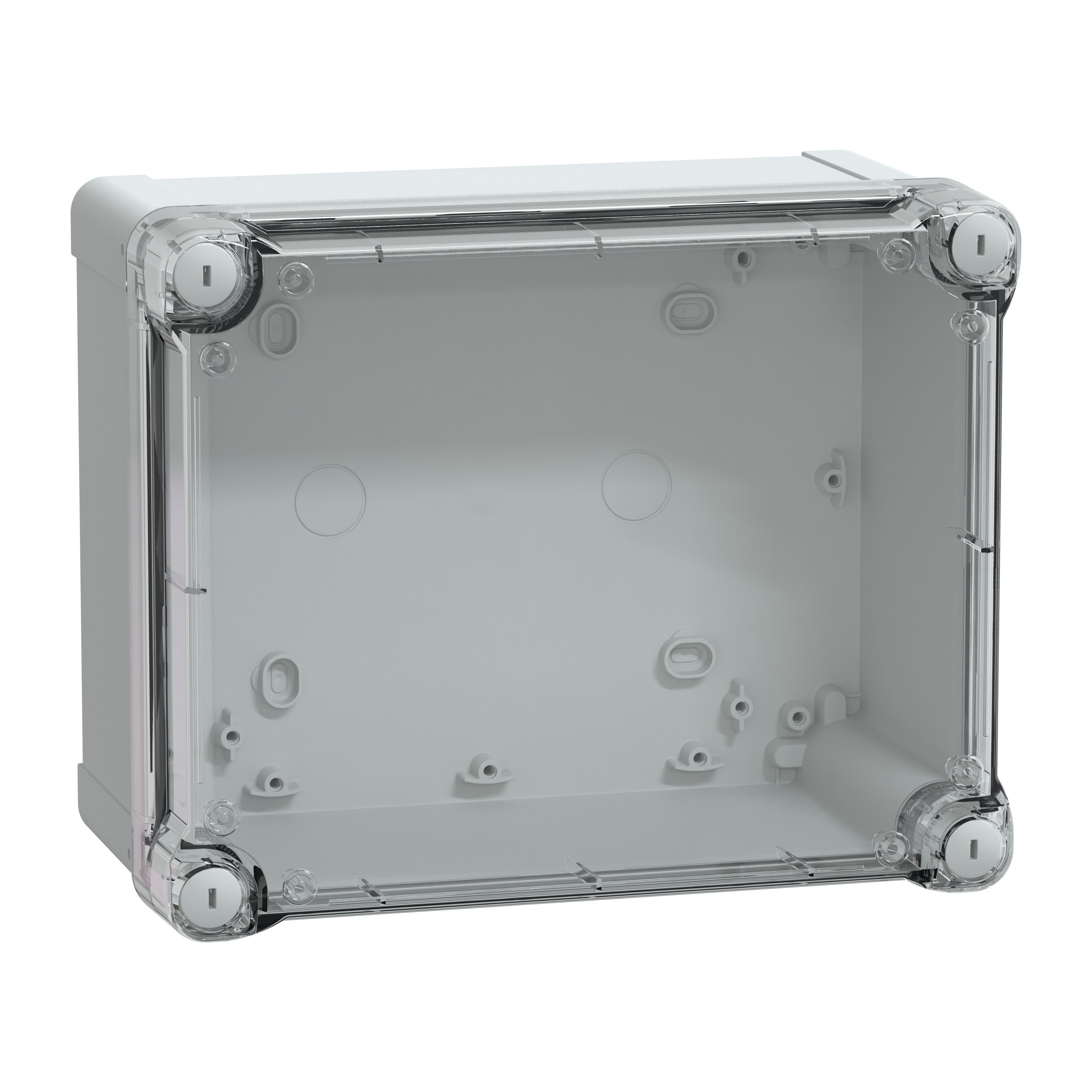 SCHNEIDER ELECTRIC - Contenitore in policarbonato PanelSeT TBP, UL, IP66, IK08, RAL 7035, 241x192x128 con coperchio trasparente H40