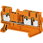 SCHNEIDER ELECTRIC - Morsetto Push-in, 3pt, 2,5mm², arancione