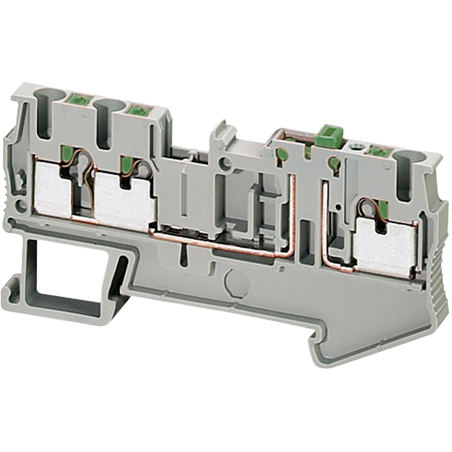SCHNEIDER ELECTRIC - Morsetto Push-in sez lama 3pt 2,5 mm² grigio