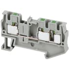 SCHNEIDER ELECTRIC - Morsetto Push-in, 3pt, 4 mm², grigio NSYTRP43