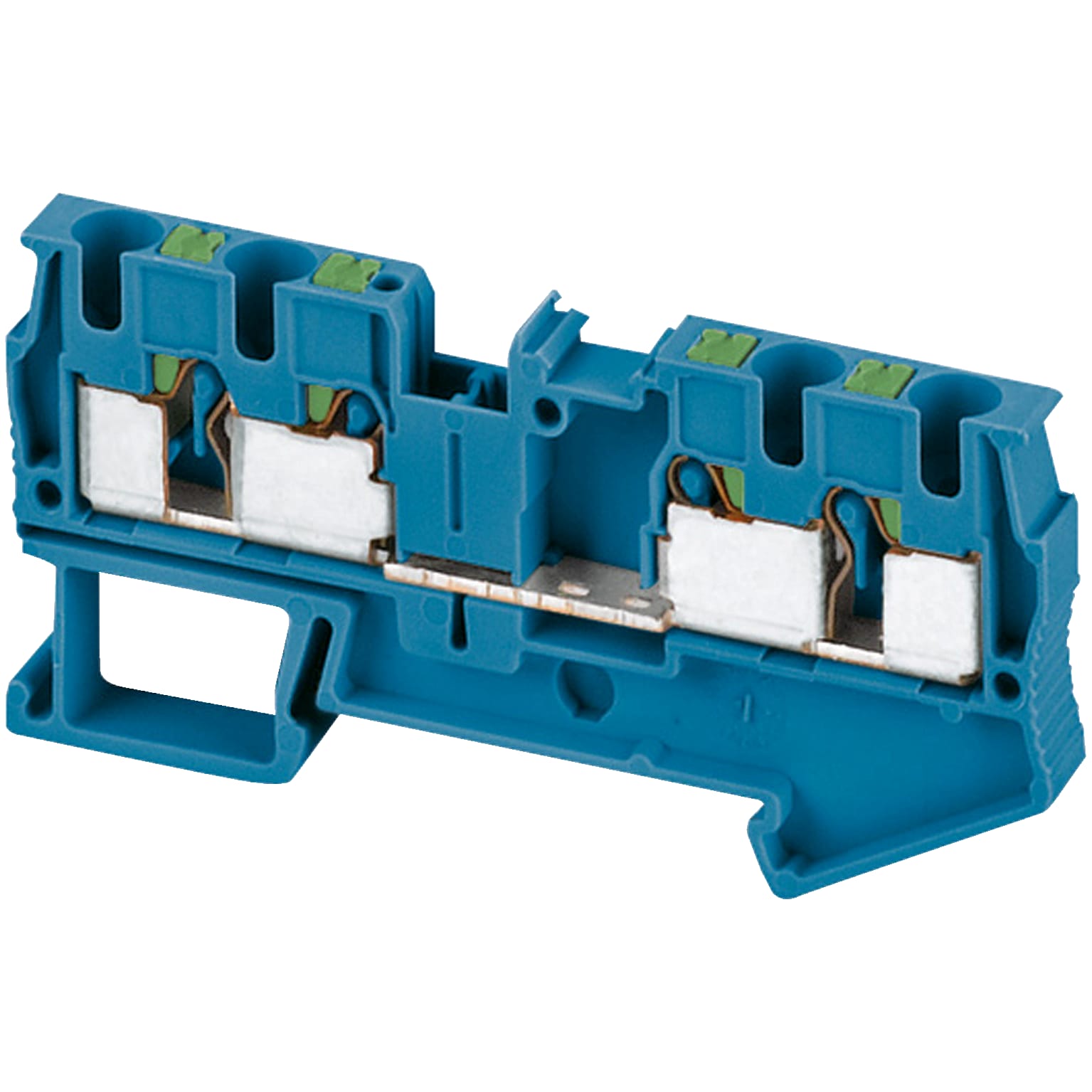 SCHNEIDER ELECTRIC - Morsetto Push-in, 4pt, 4 mm², blu NSYTRP44BL