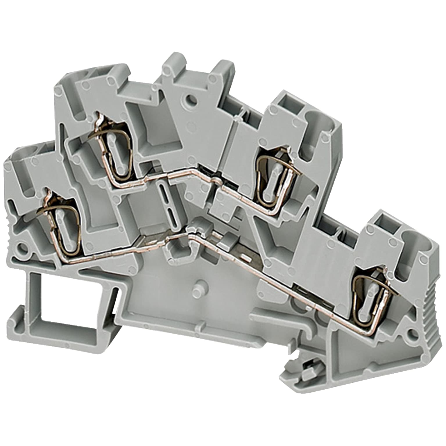 SCHNEIDER ELECTRIC - Morsetto molla 2 piani, 4pt, 2,5mm² grigio