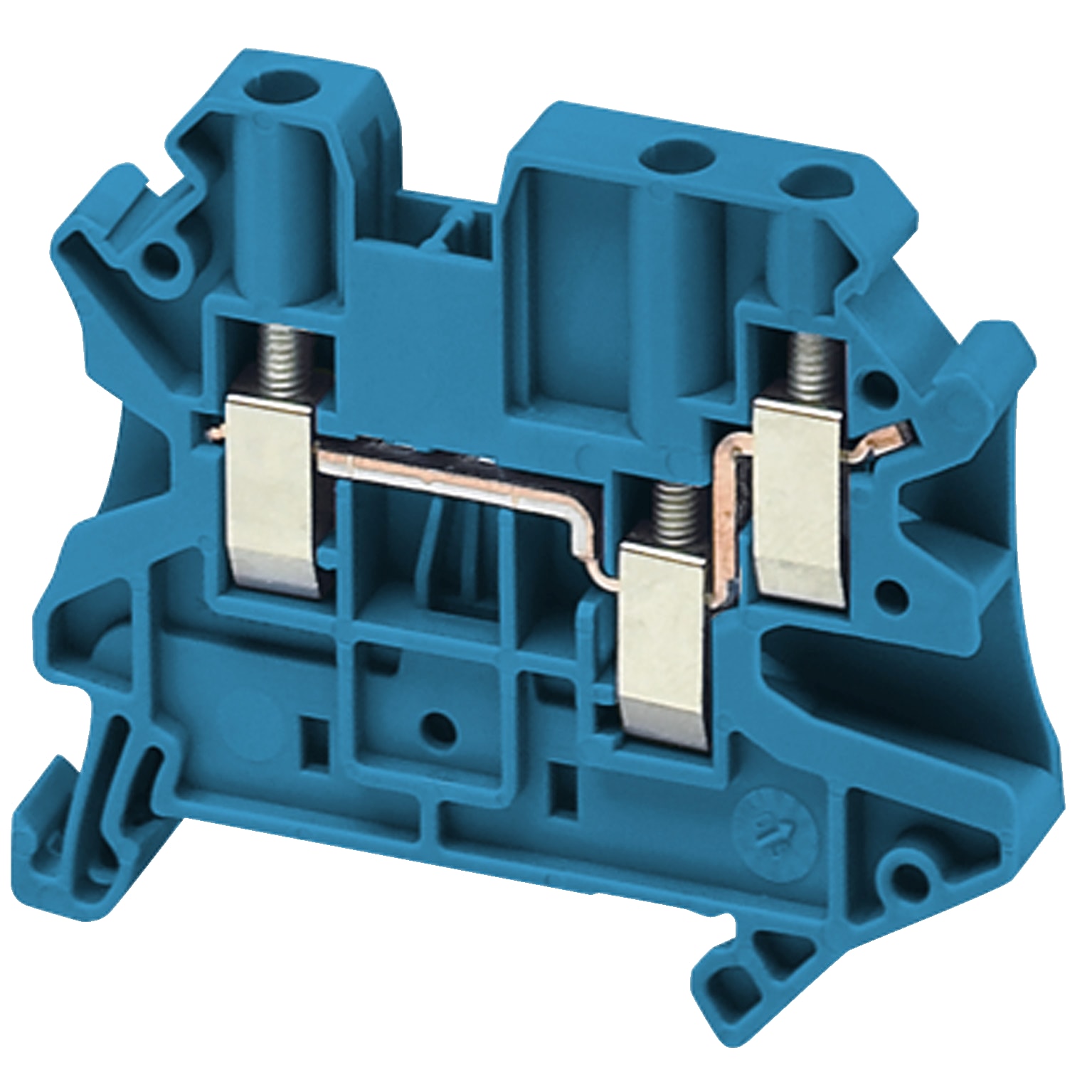SCHNEIDER ELECTRIC - Morsetto vite, 3pt, 4 mm² blu