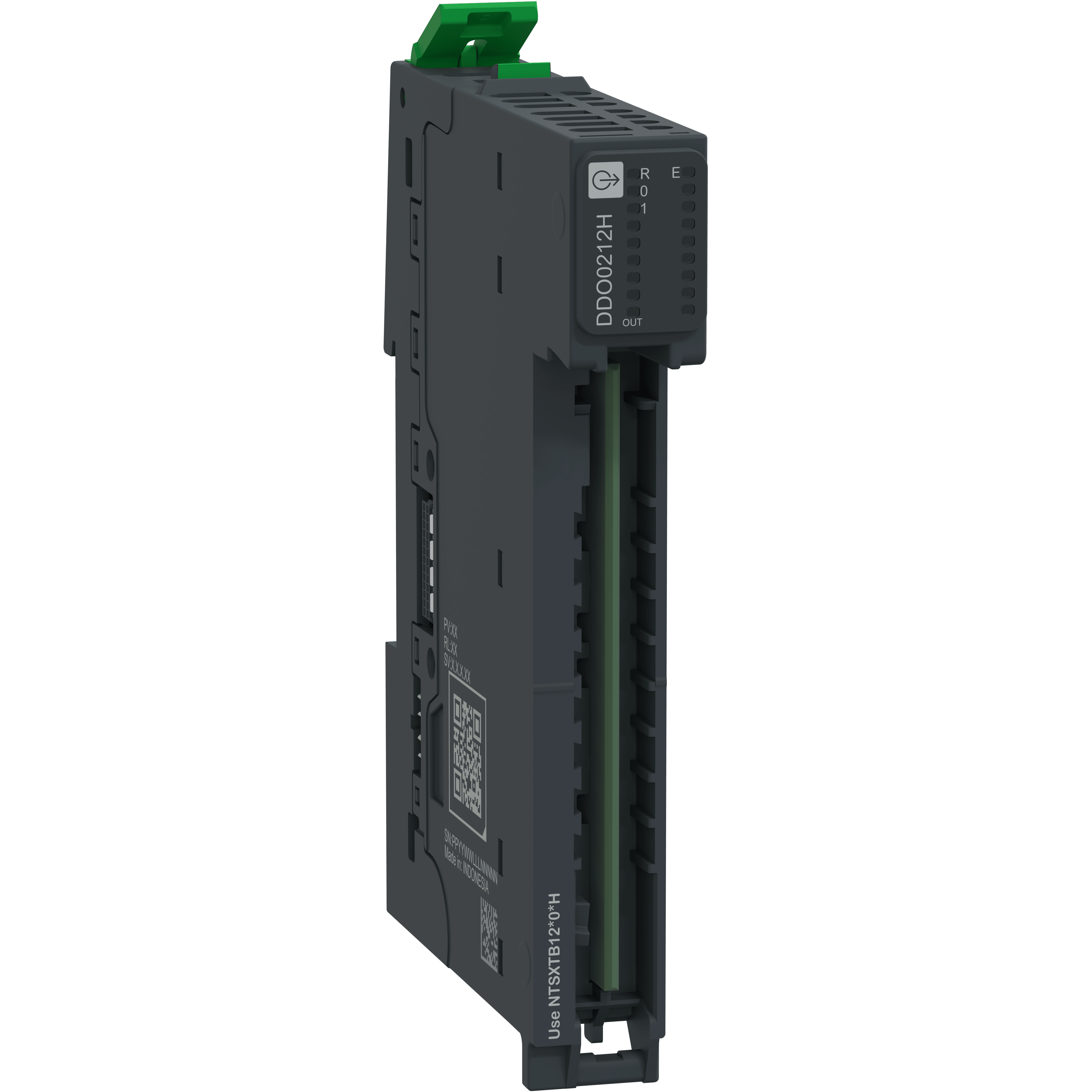 SCHNEIDER ELECTRIC - Modulo uscite digitali + base, 2 uscite isolate, 24 VDC, 2 A, source, protetto, 1/2/3 fili, hardened, I/O fronte Modicon NTS