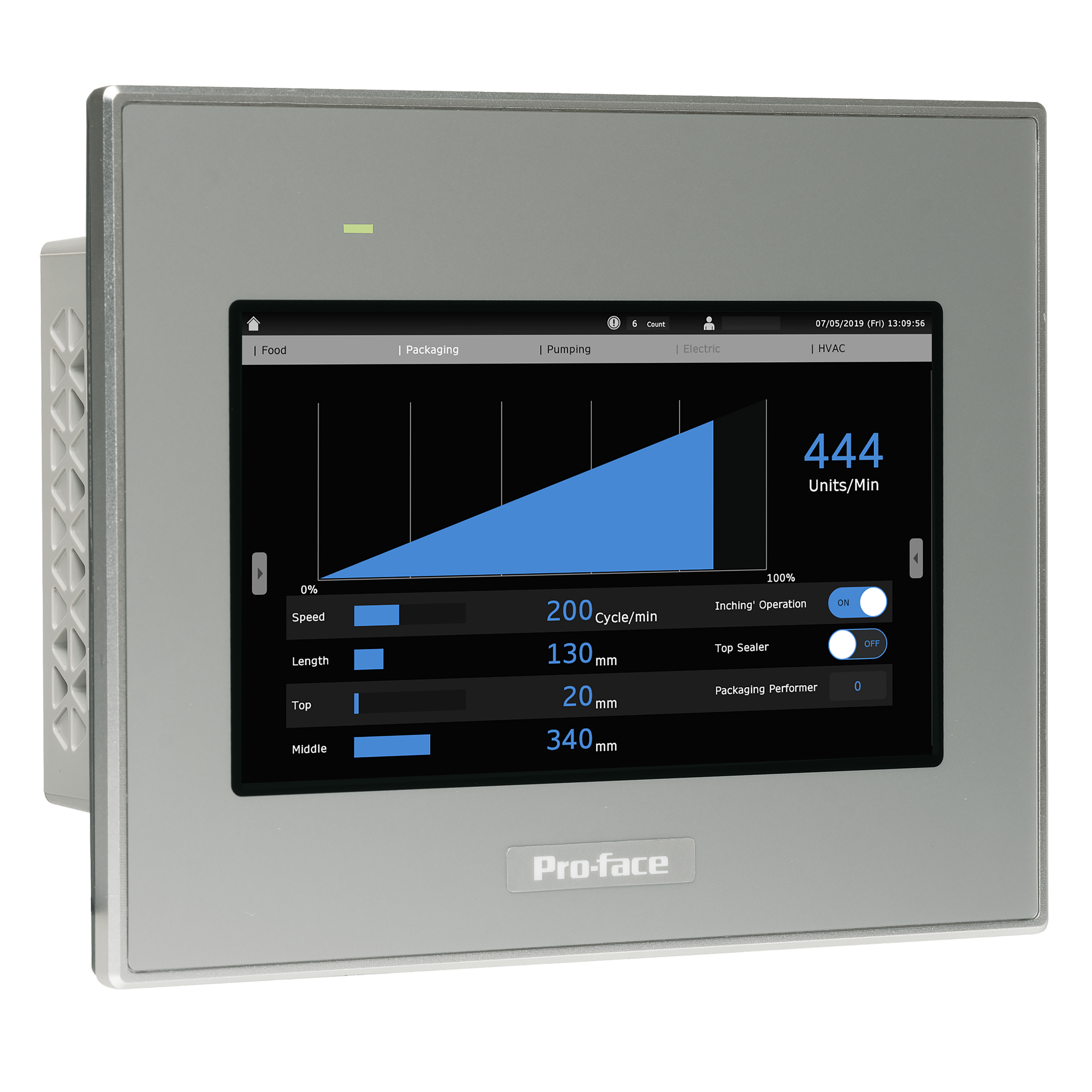 SCHNEIDER ELECTRIC - Display touch panel da 4", 1COM, 1Ethernet, host e dispositivo USB, 24 VDC
