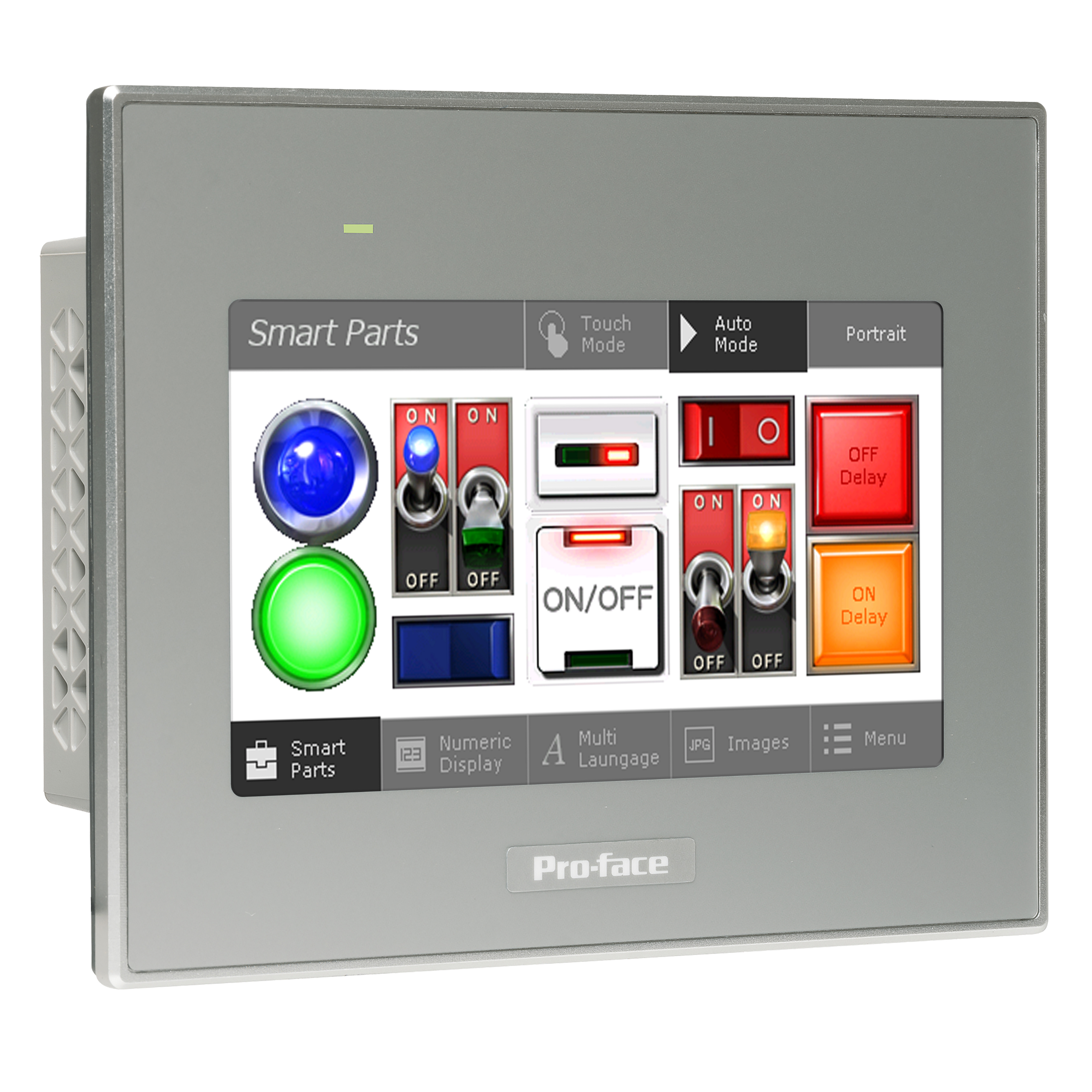 SCHNEIDER ELECTRIC - Display touch screen da 4", 1COM, 1Ethernet, host e dispositivo USB, 24 VDC, modello GP-ProEX PFXST6200WADE