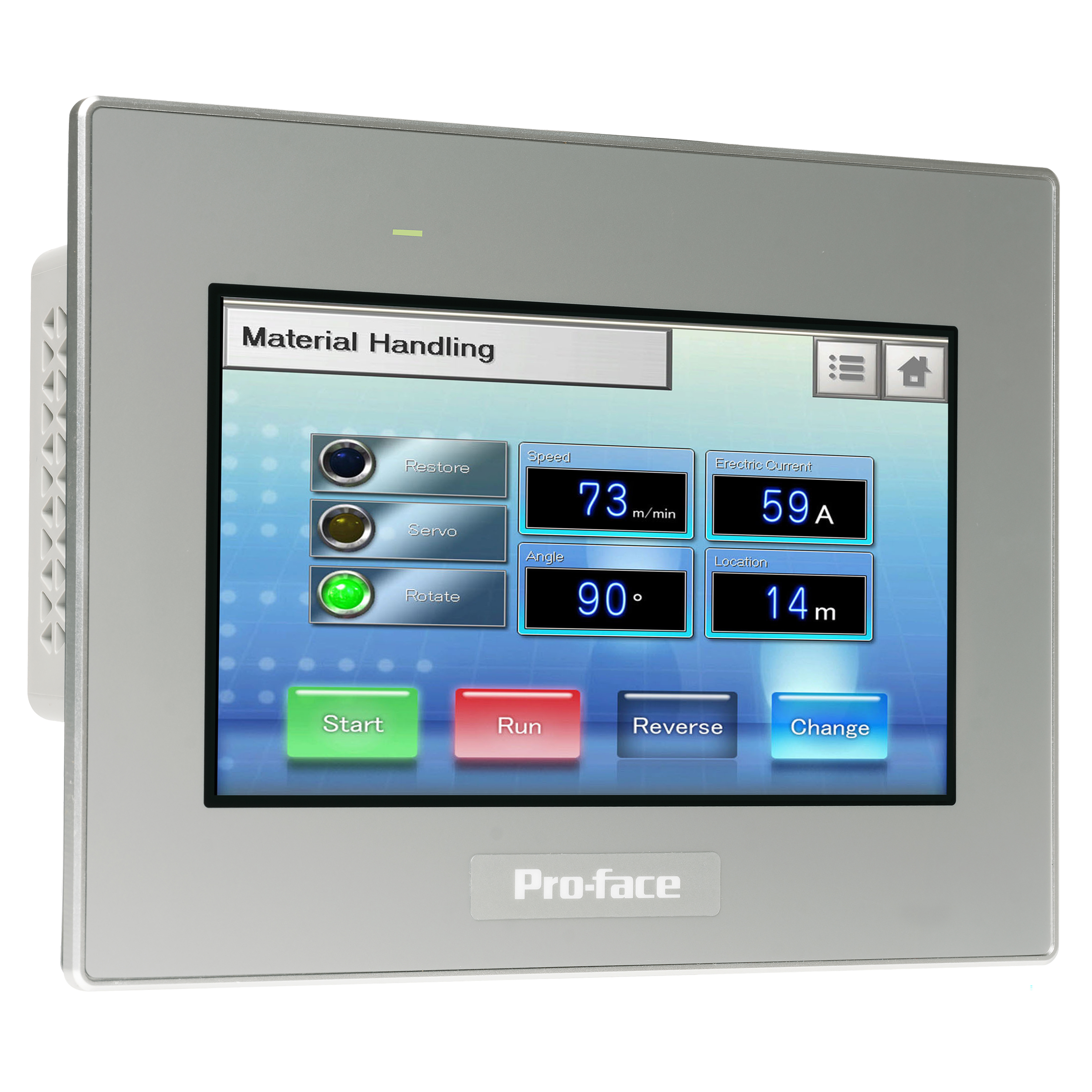 SCHNEIDER ELECTRIC - Display touch panel da 7" W, 2COM, 2 Ethernet, dispositivo host USB, 24 V CC, modello GP-Pro EX PFXST6400WADE