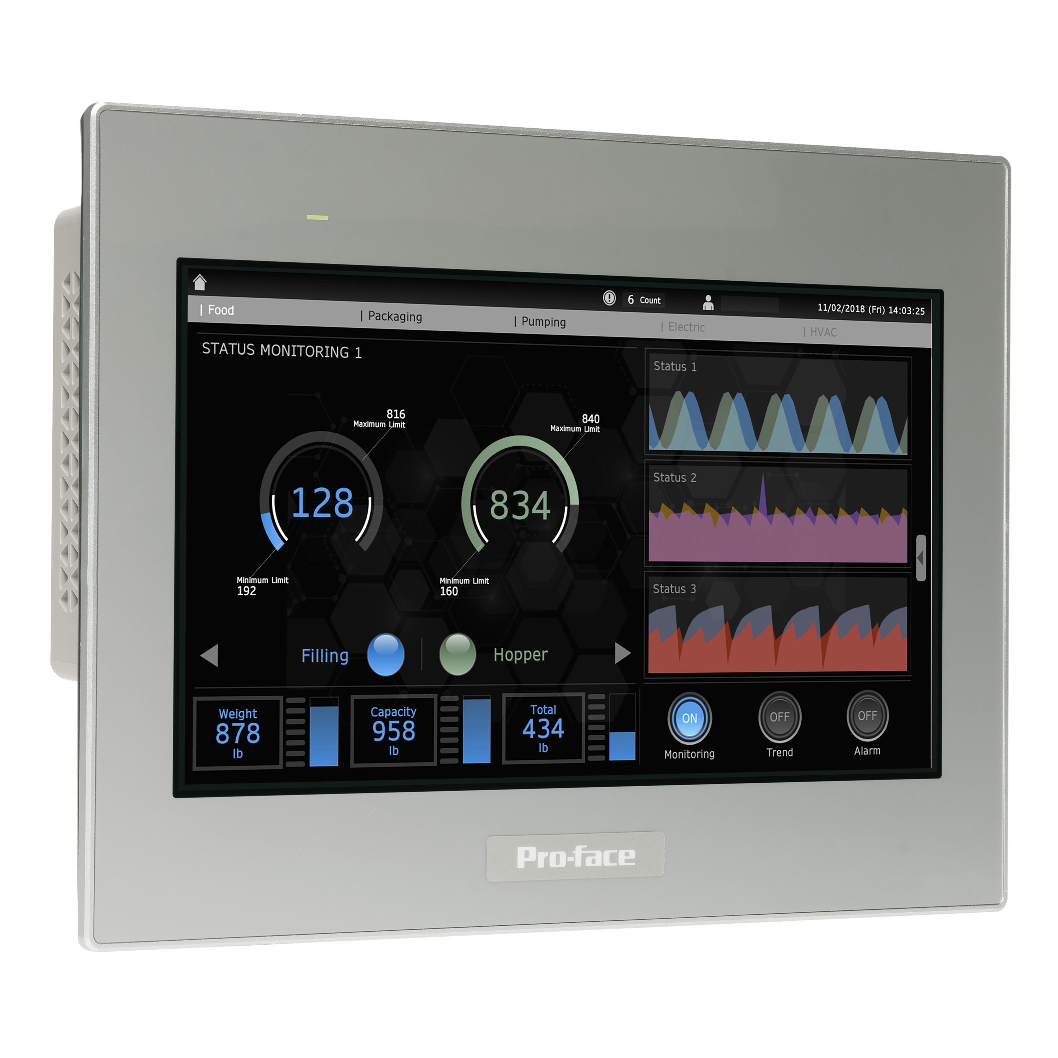 SCHNEIDER ELECTRIC - Display da 10" con touch screen, 2COM, 2Ethernet, host e dispositivo USB, 24 VDC