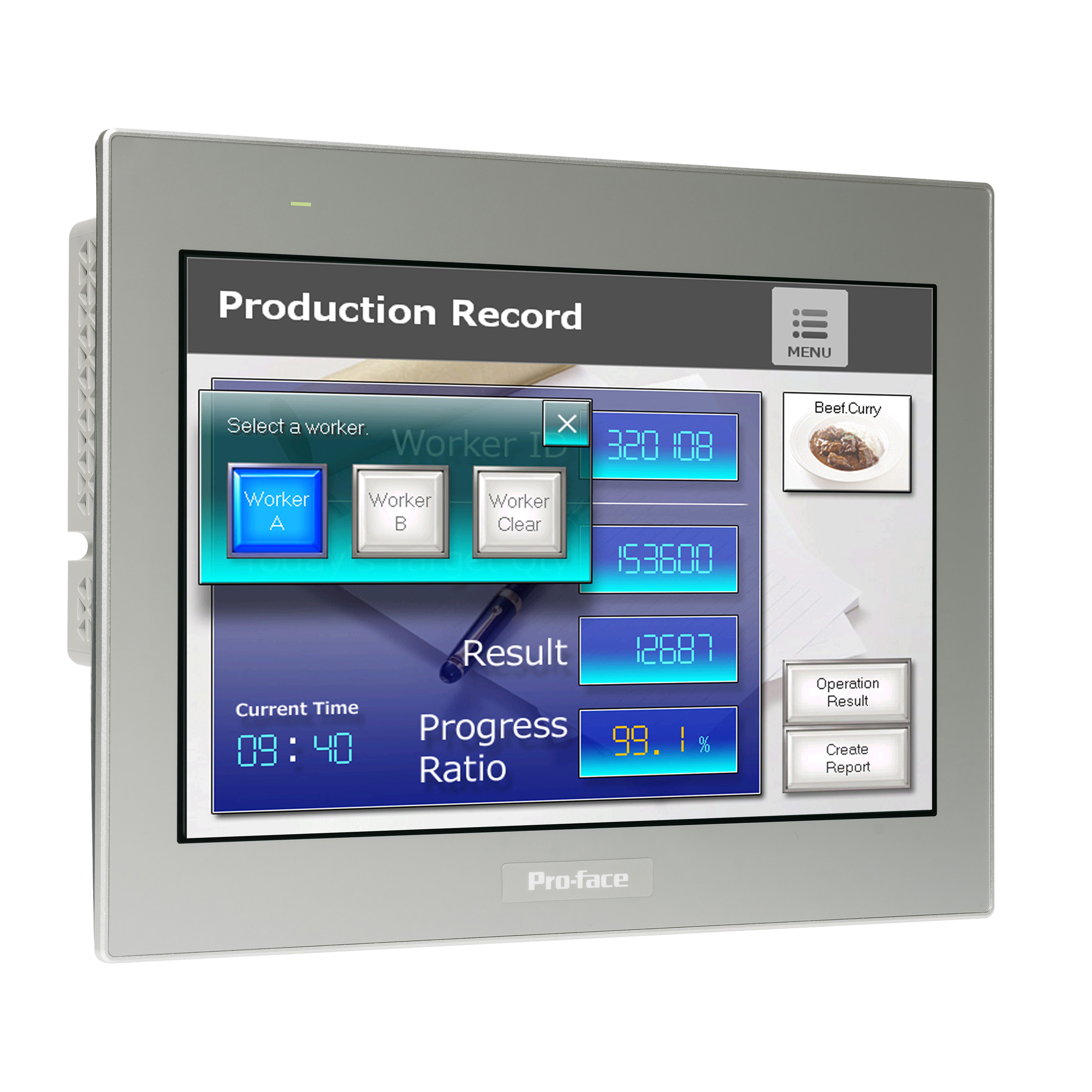 SCHNEIDER ELECTRIC - Display touch panel da 12" W, 2COM, 2 Ethernet, dispositivo host USB, 24 V CC, modello GP-Pro EX