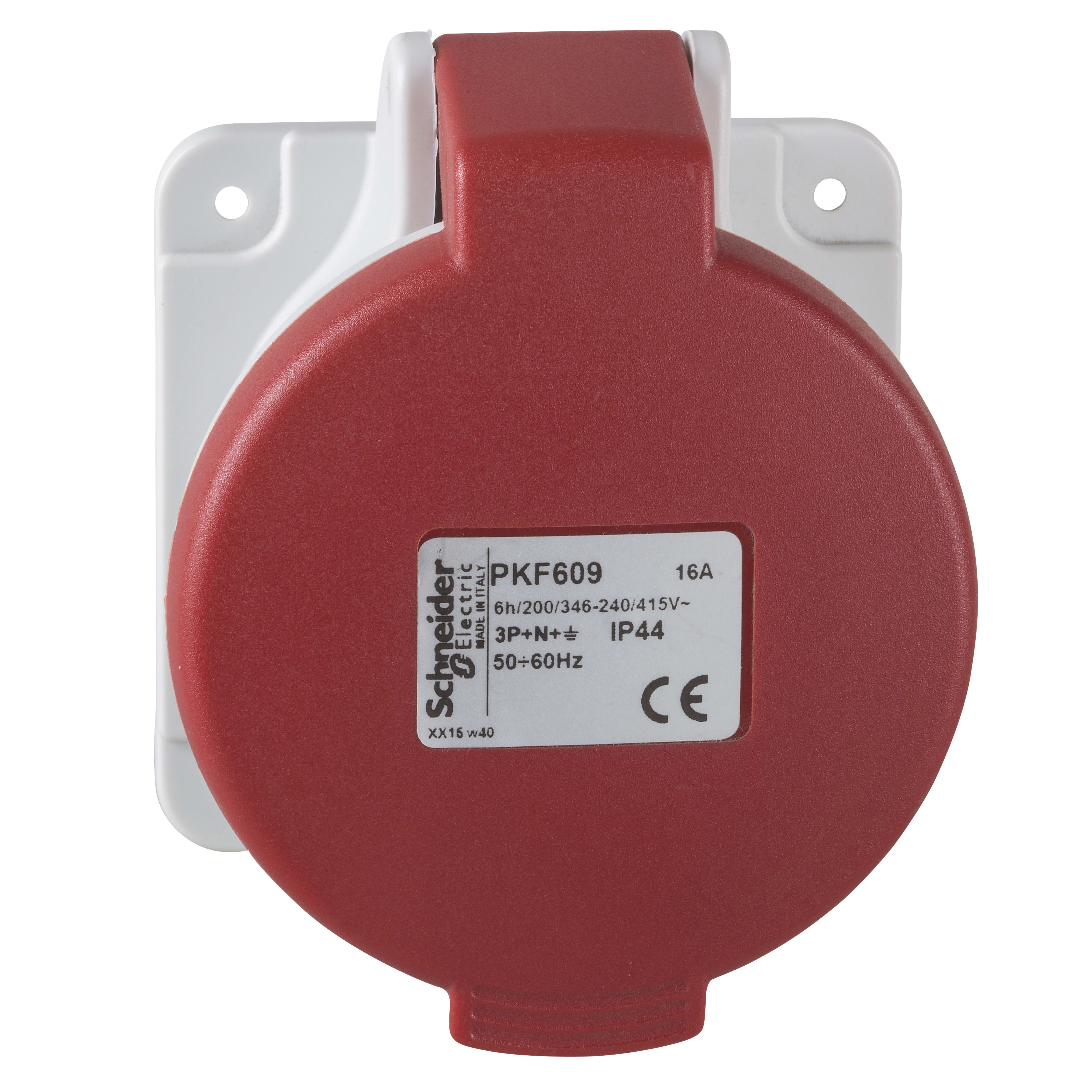 SCHNEIDER ELECTRIC - Presa da incasso diritta IP44 16A 380V 3P+N+T PKF609