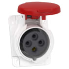 SCHNEIDER ELECTRIC - Presa da incasso inclinata, Mureva, PK, IP44, 16A, 380V, 3P+T, cablaggio rapido