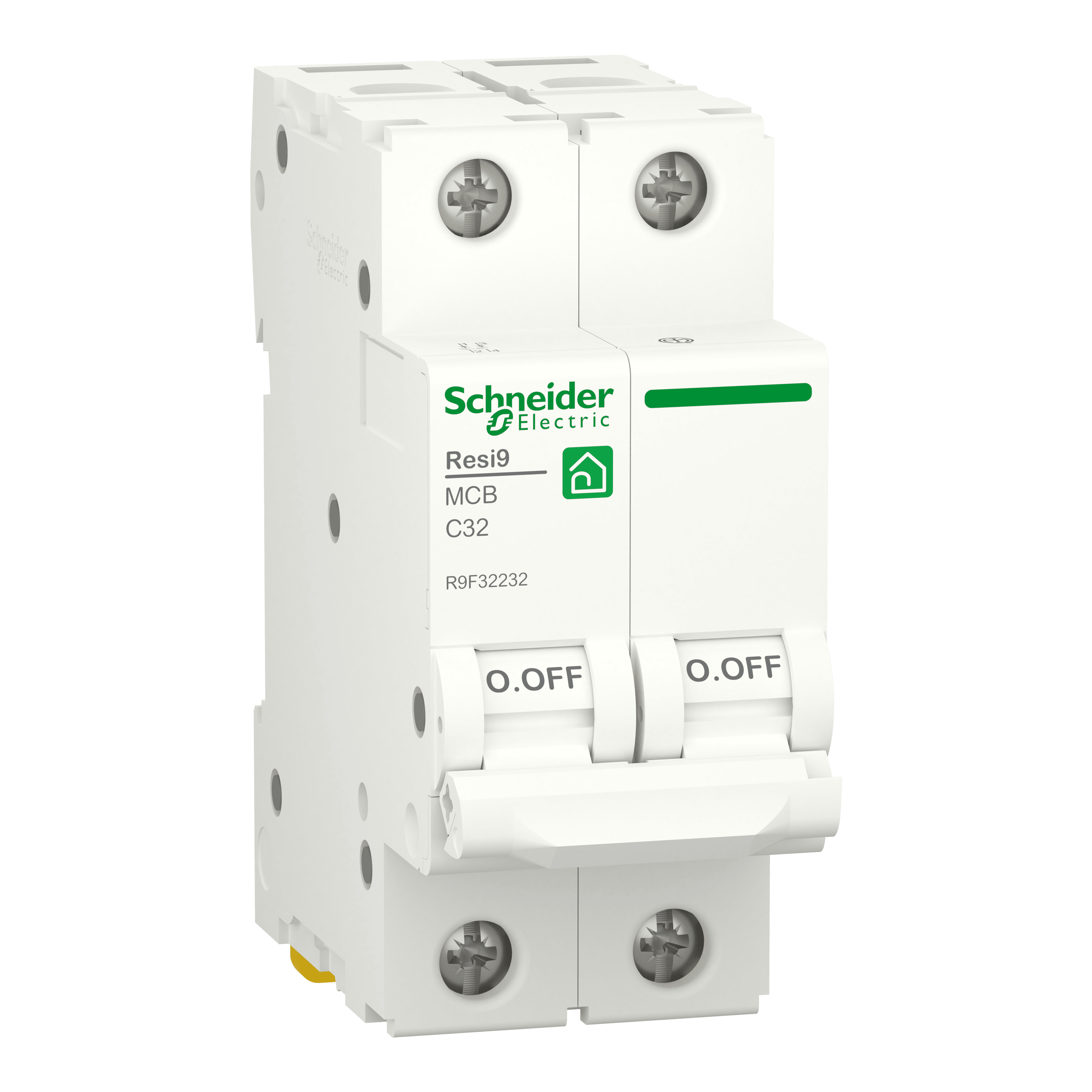 SCHNEIDER ELECTRIC - Interruttore magnetotermico (MCB), Resi9, 2P, 32 A, curva C, 4500 A, 400 V R9F32232