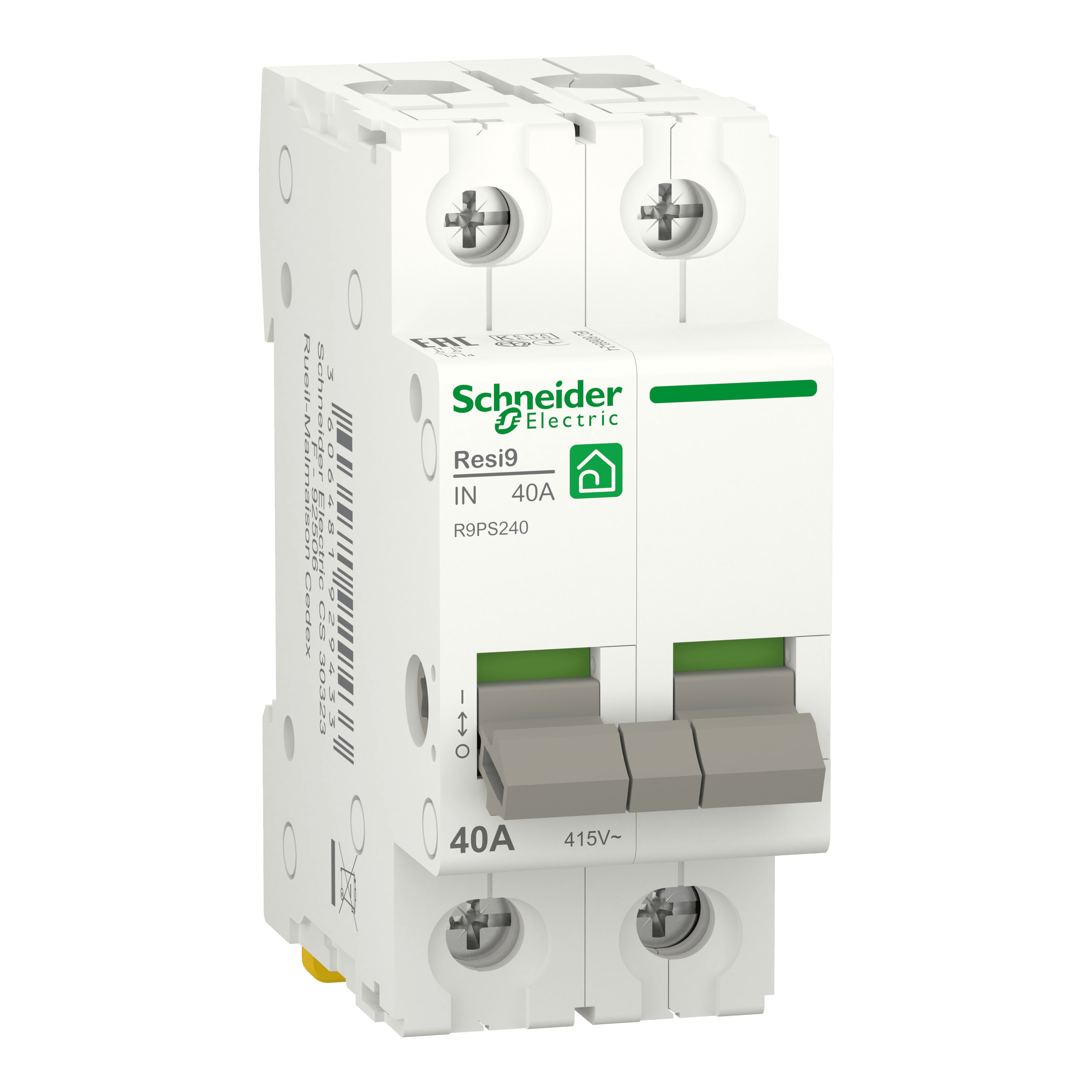 SCHNEIDER ELECTRIC - Interruttore sezionatore, Resi9 IN, 2P, 40 A R9PS240