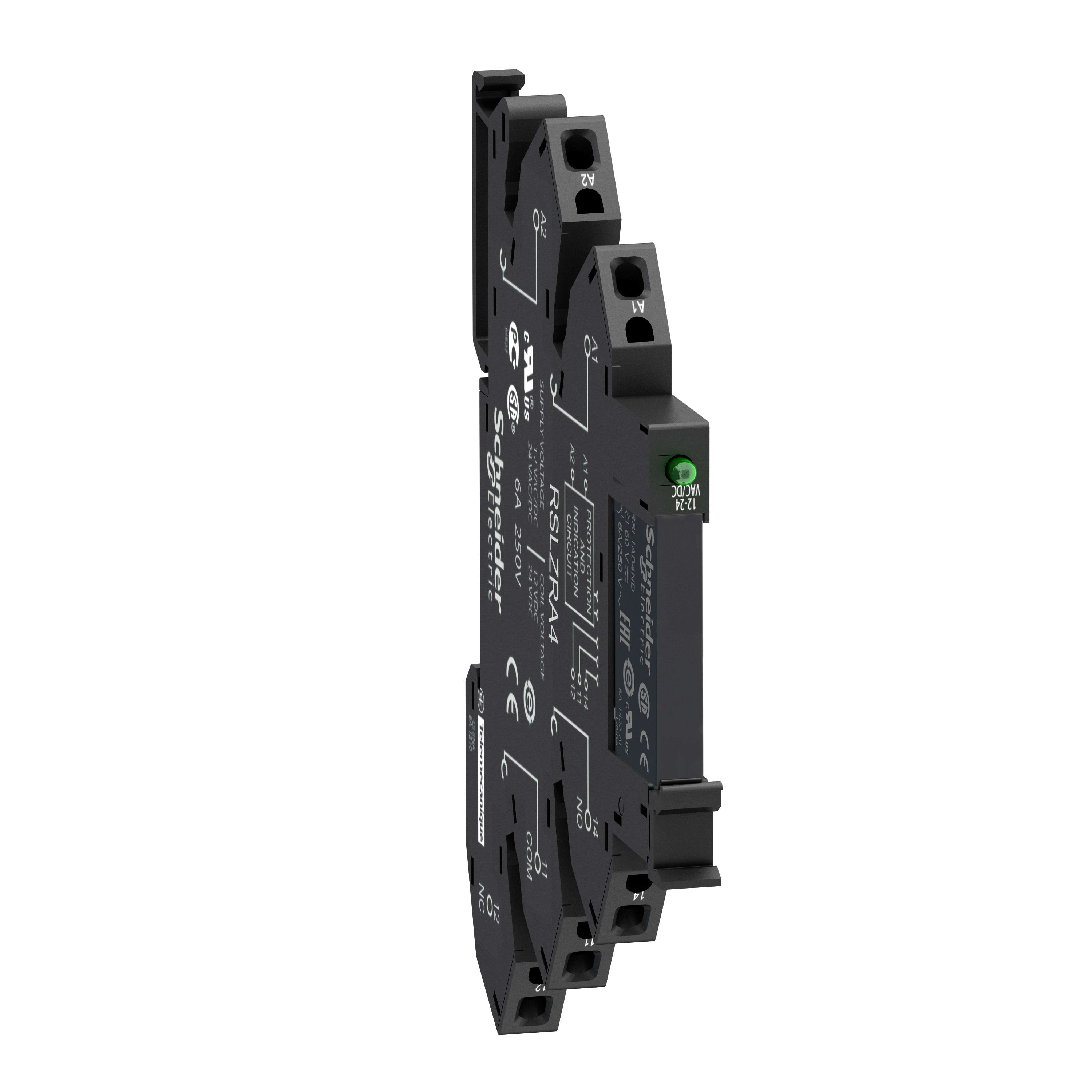 SCHNEIDER ELECTRIC - Relè interfaccia "SLIM" - Harmony RSL - 1 NC/NO - 24 VDC - 6 A - con led